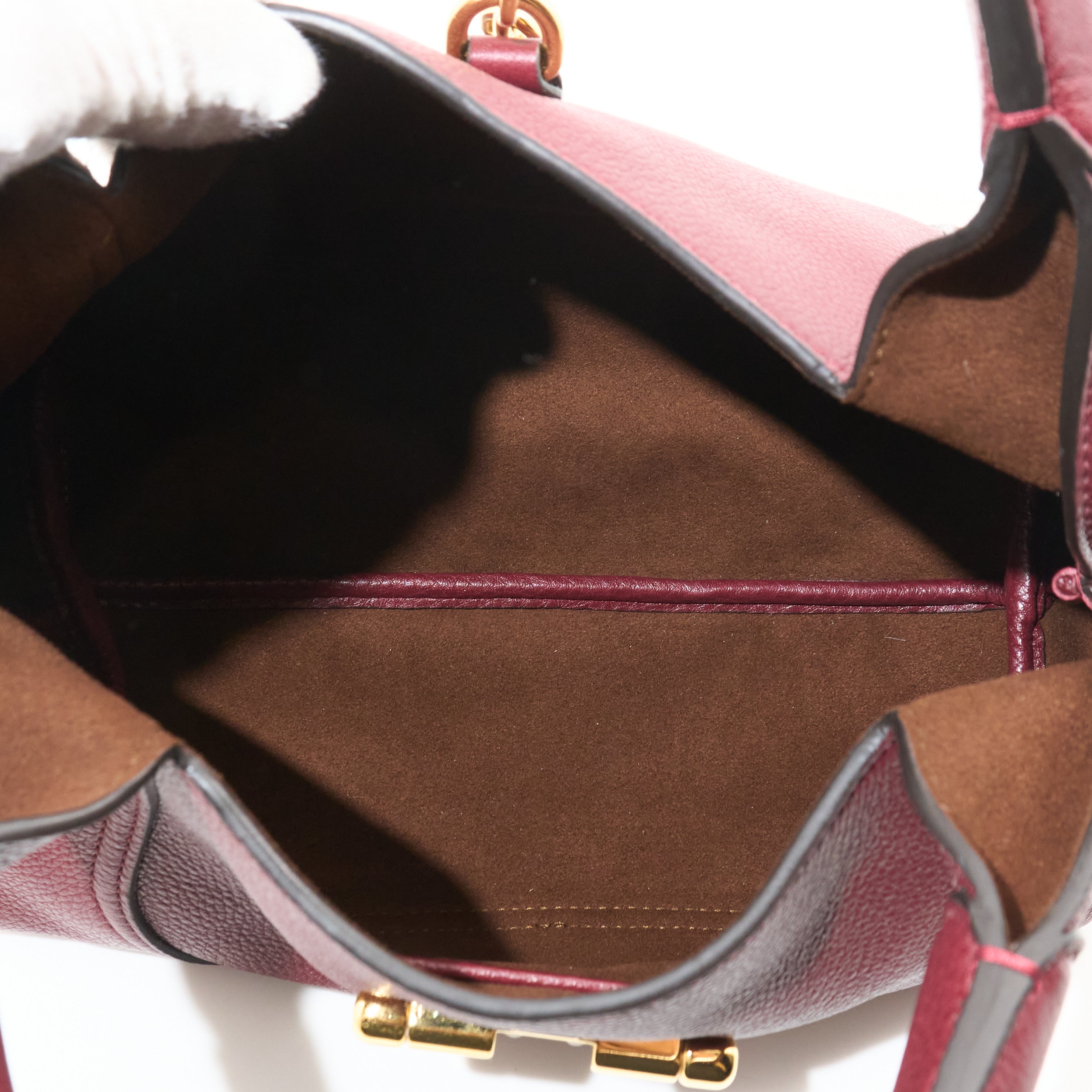 Gucci Softbit Small Burgundy Leather Bag