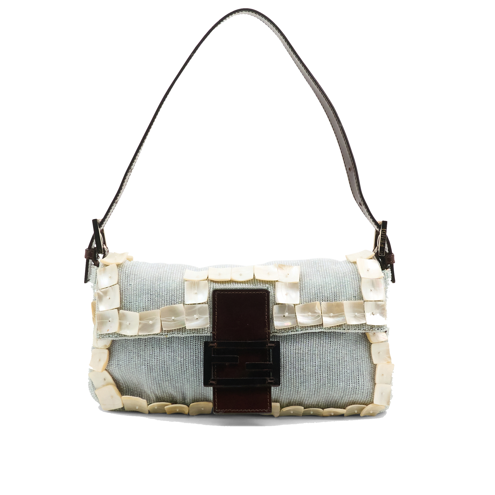 Fendi Beaded Pearl Baguette Bag