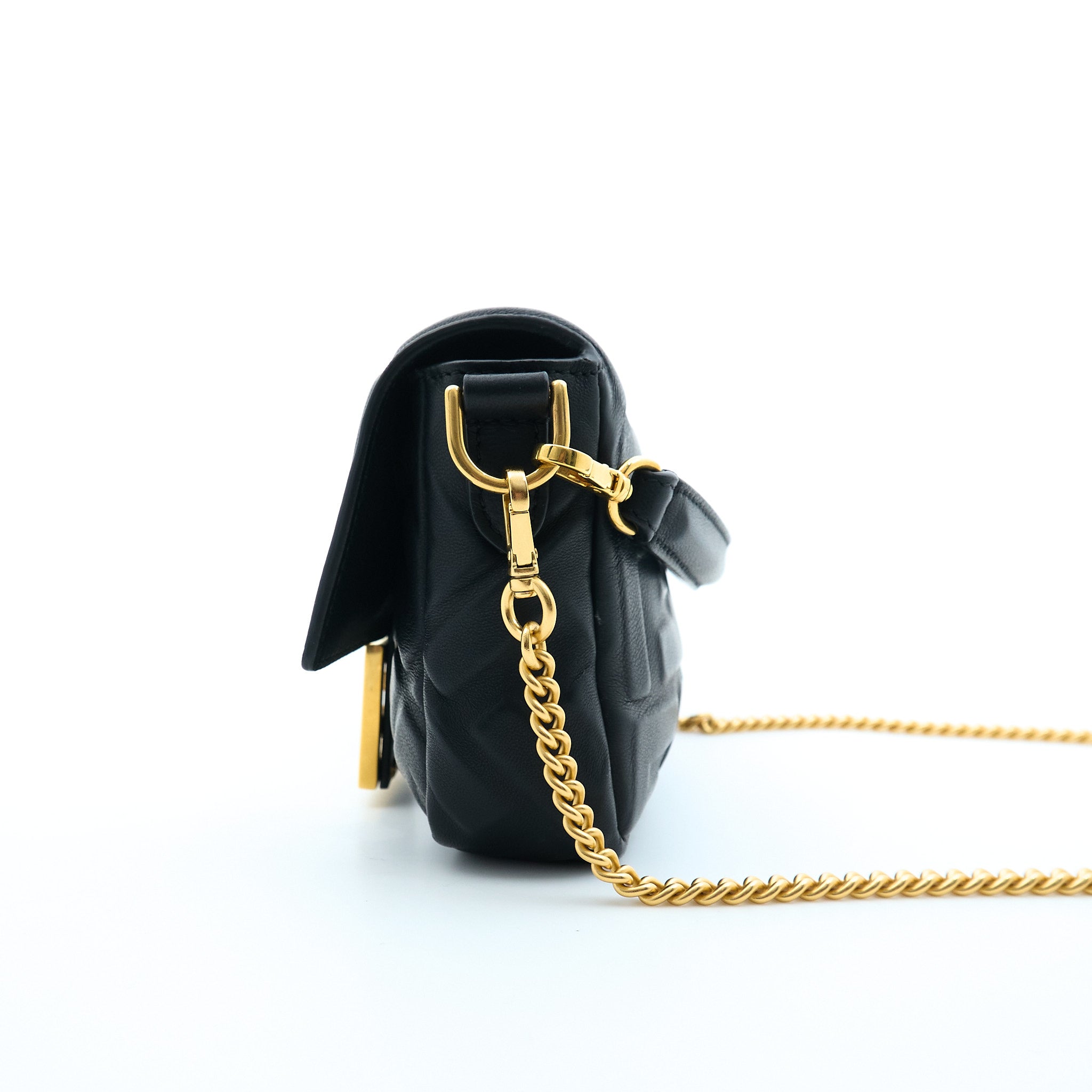Fendi Black Mini Baguette Bag