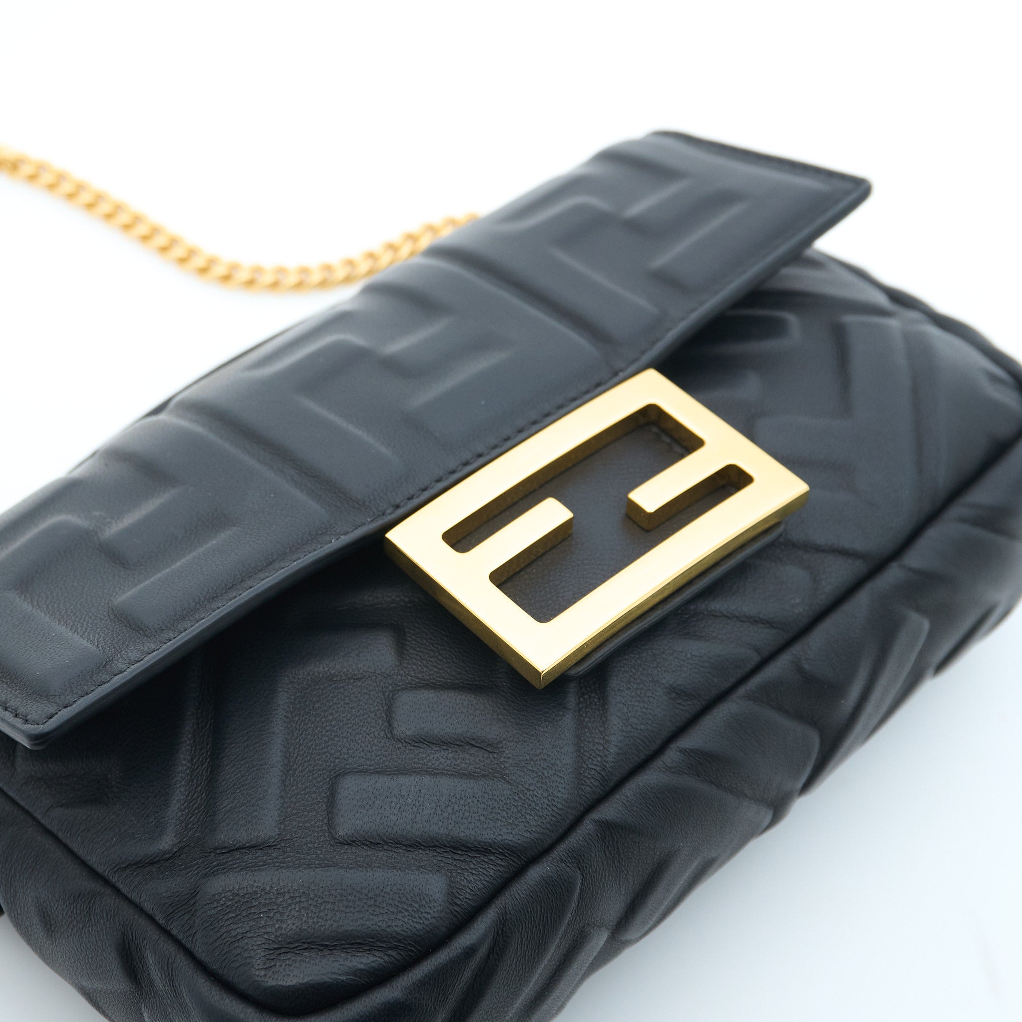 Fendi Black Mini Baguette Bag