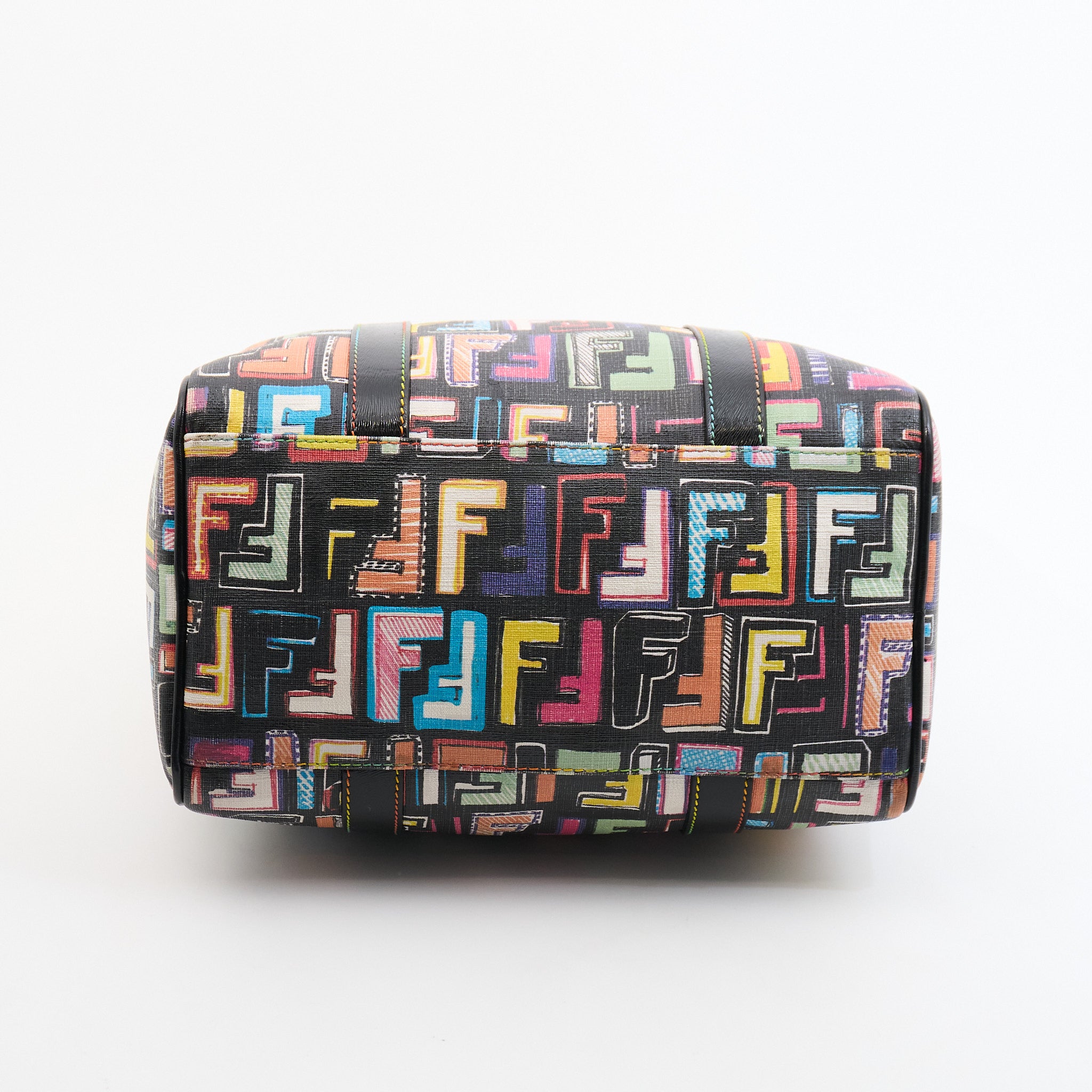 Fendi Canvas Boston Bag in Rainbow Monogram