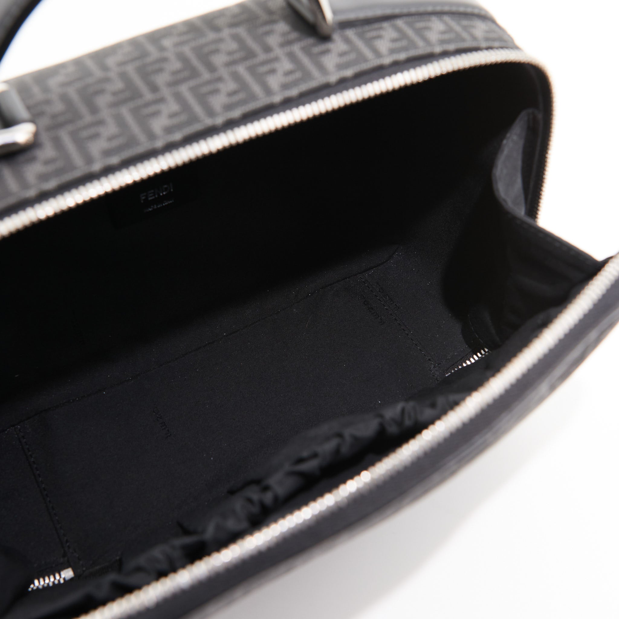Fendi Canvas Monogram Pattern Work Bag in Black Monogram SHW