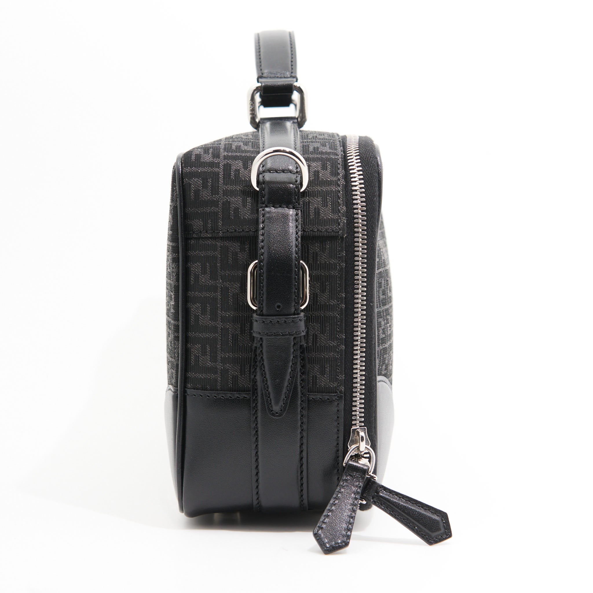 Fendi Canvas Monogram Pattern Work Bag in Black Monogram SHW