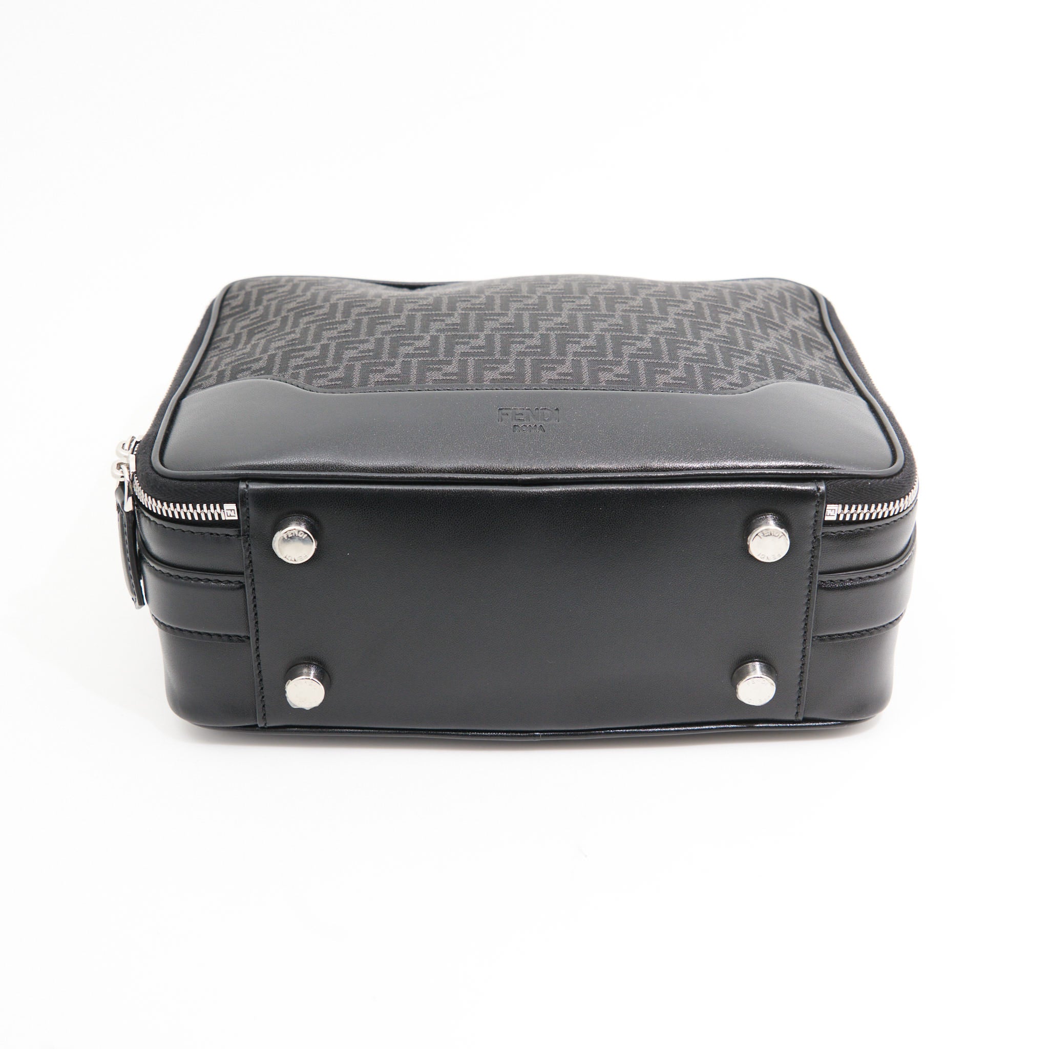 Fendi Canvas Monogram Pattern Work Bag in Black Monogram SHW