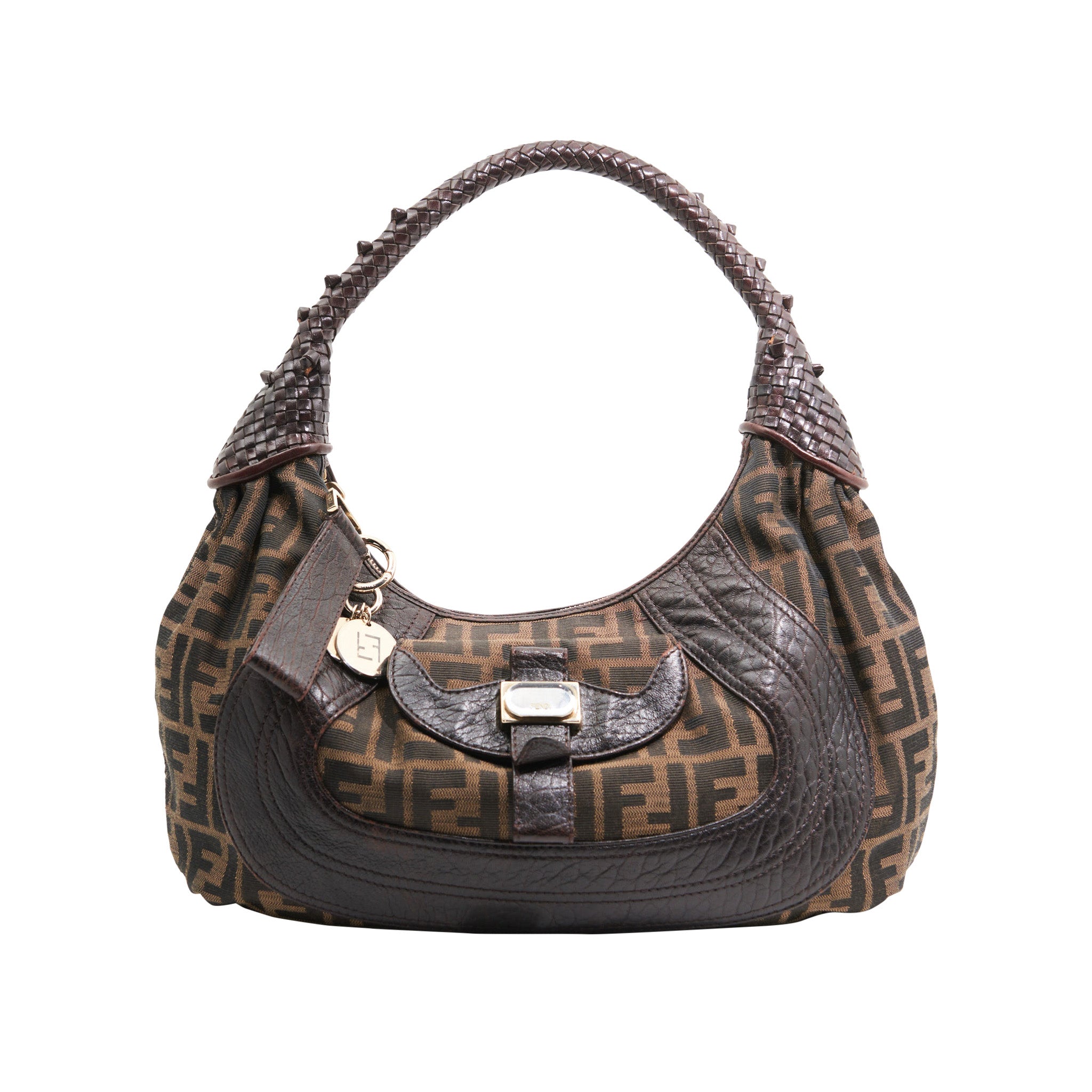 Fendi Canvas Zucca Hobo in Brown Monogram
