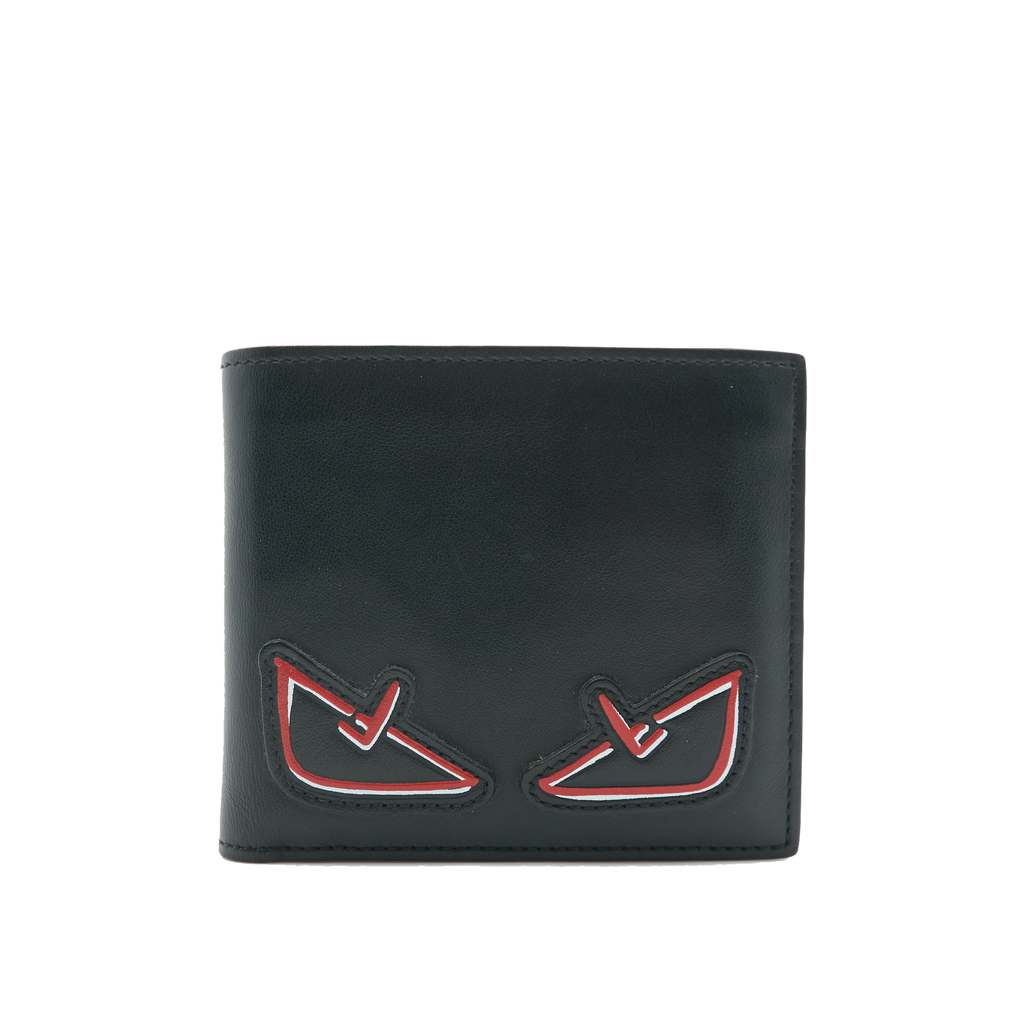 Fendi Monster Fold Wallet in Black Leather