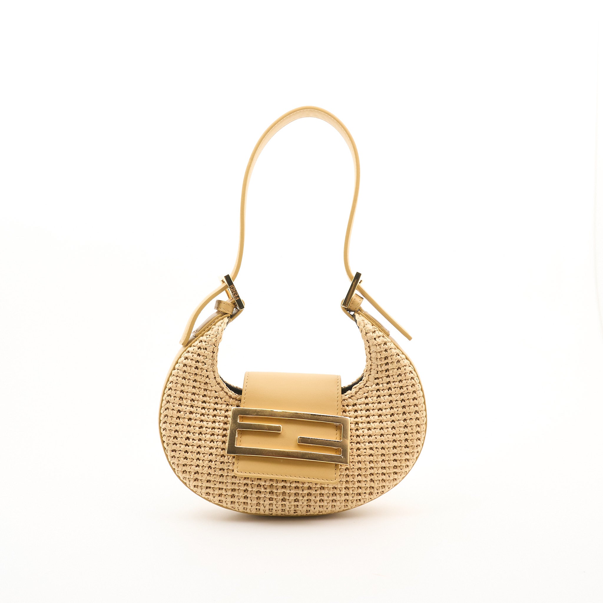 Fendi Raffia Mini Cookie Bag