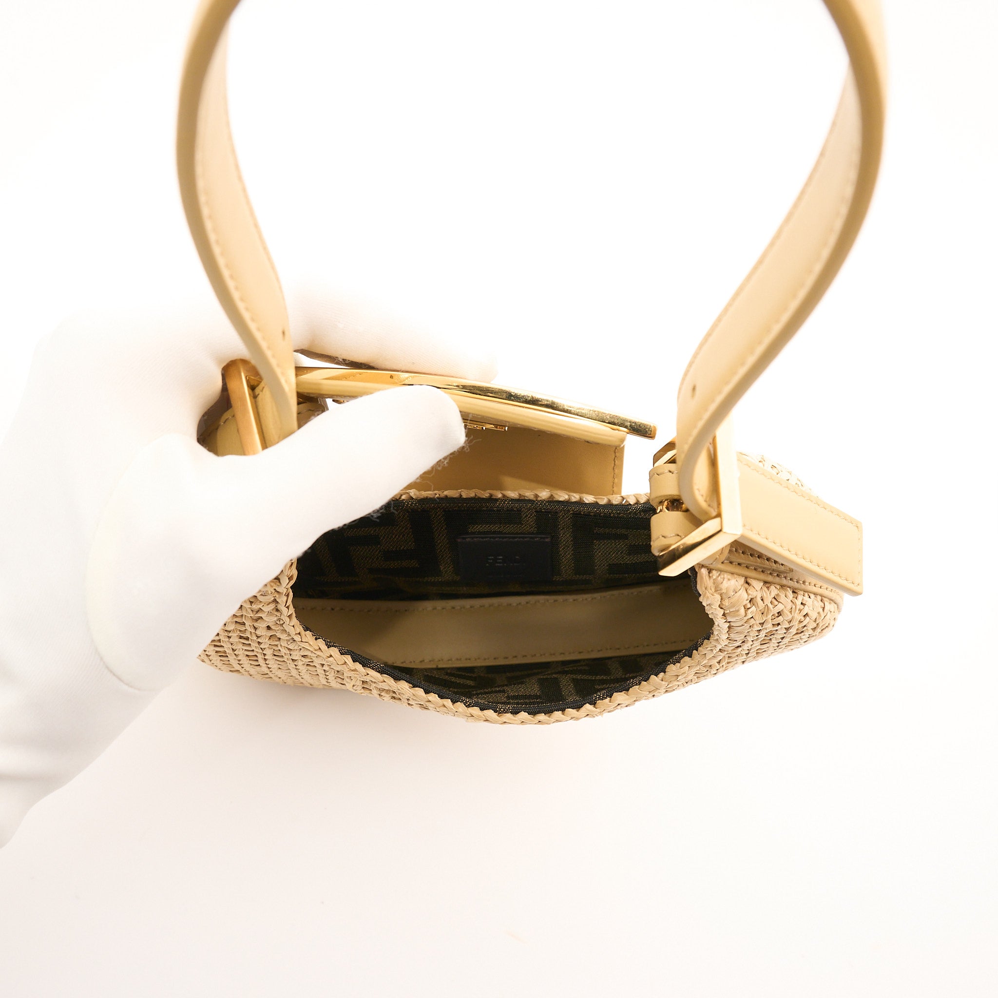 Fendi Raffia Mini Cookie Bag