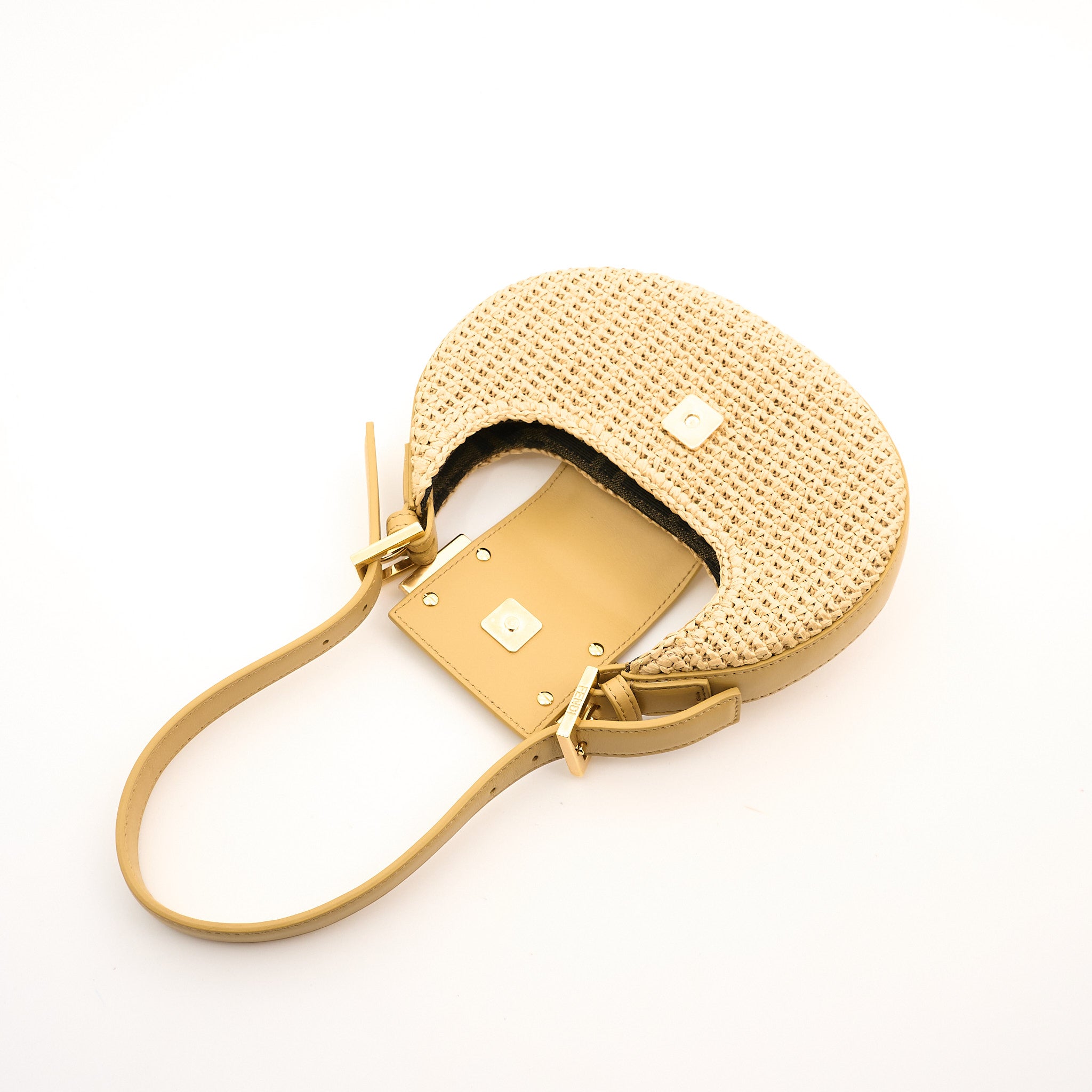 Fendi Raffia Mini Cookie Bag