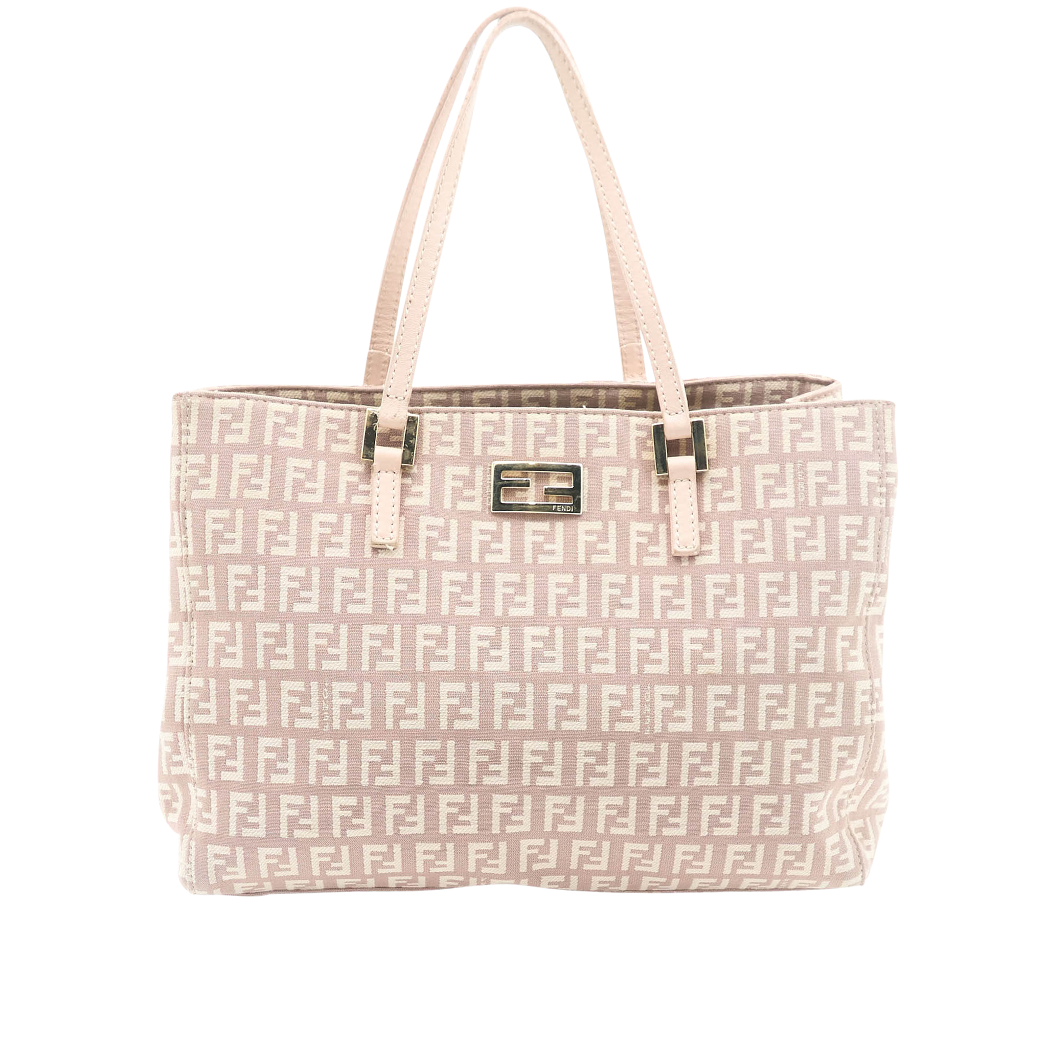 Fendi Pink Tan Zucca Tote Bag