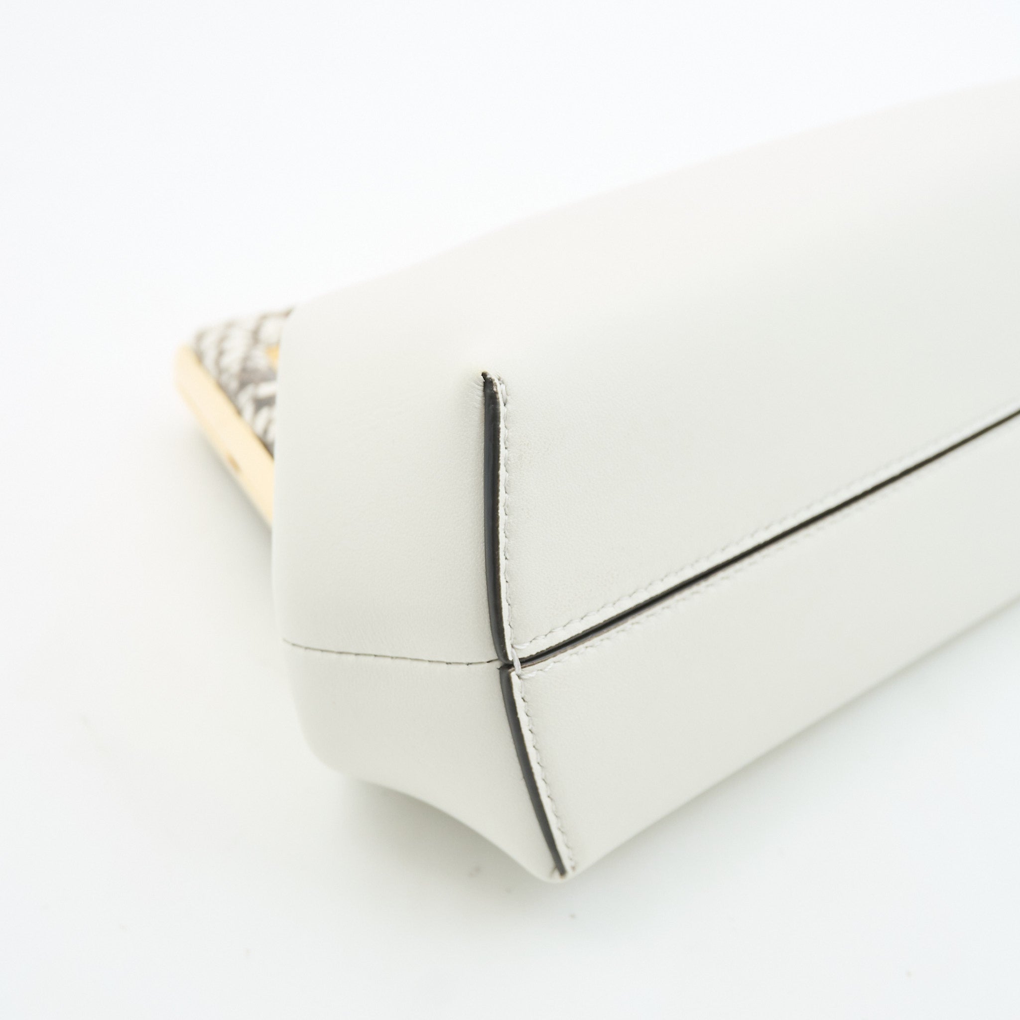 Fendi First Clutch White & Python Leather