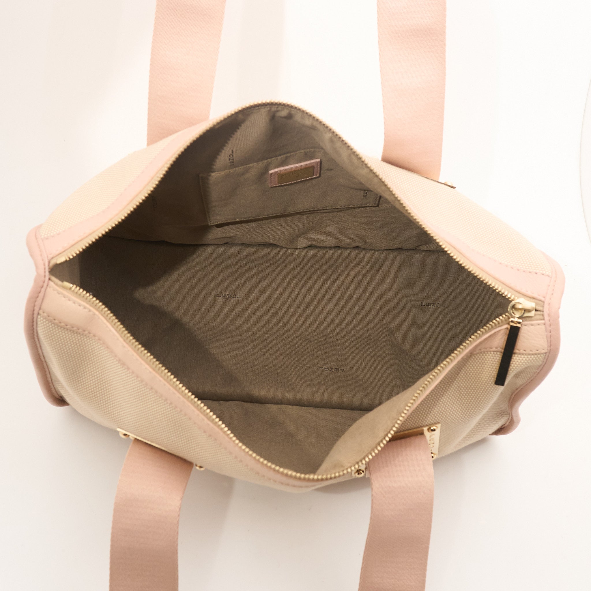 Fendi Canvas Beige & Pink Small Duffle Bag