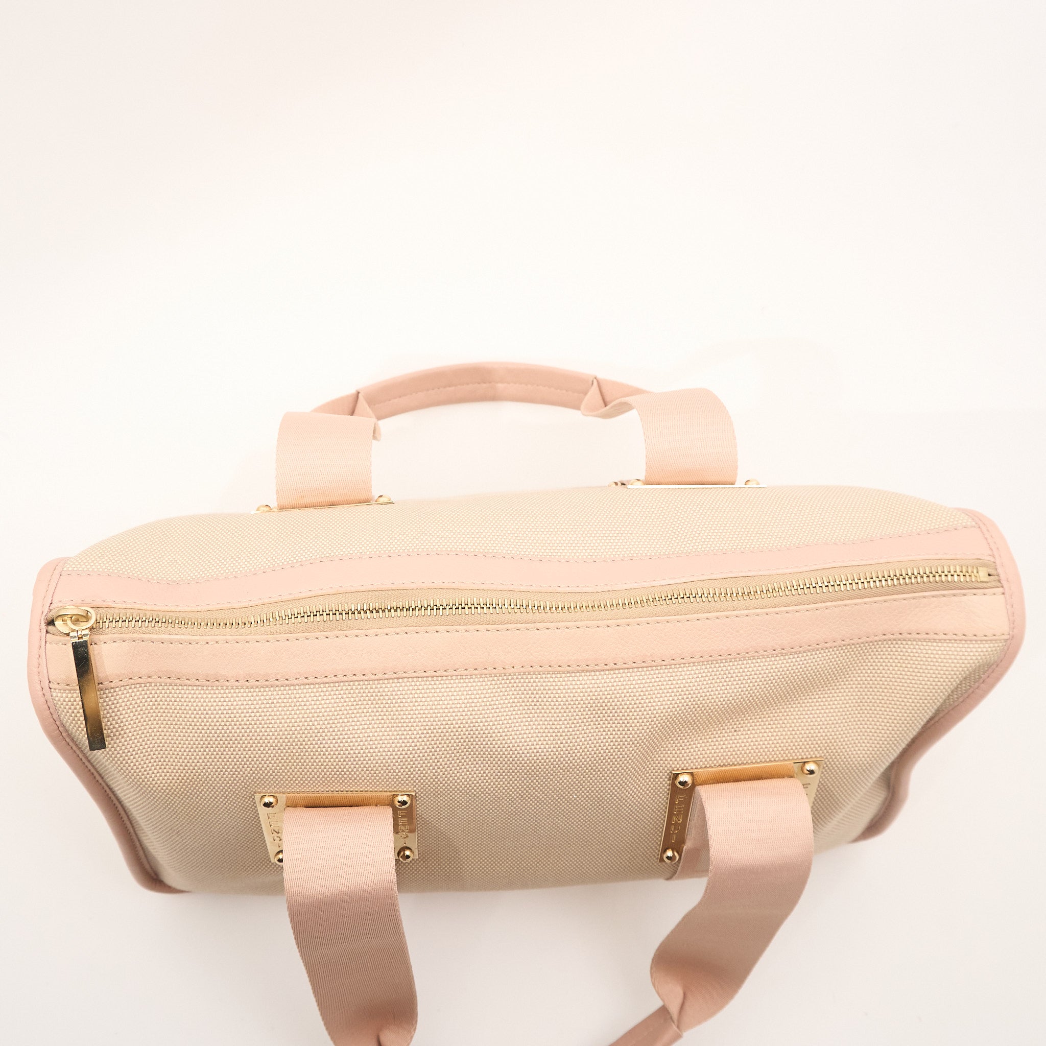 Fendi Canvas Beige & Pink Small Duffle Bag