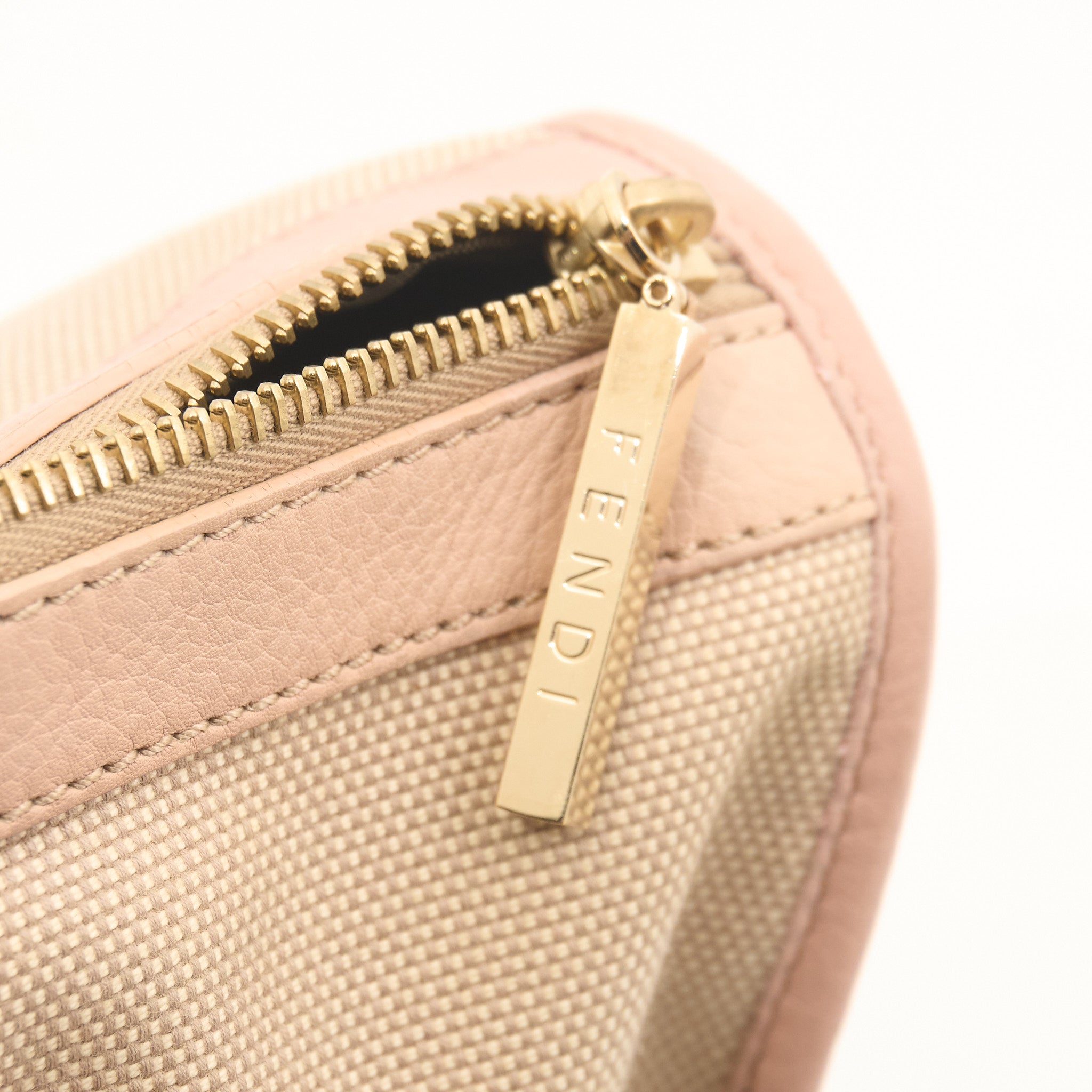 Fendi Canvas Beige & Pink Small Duffle Bag