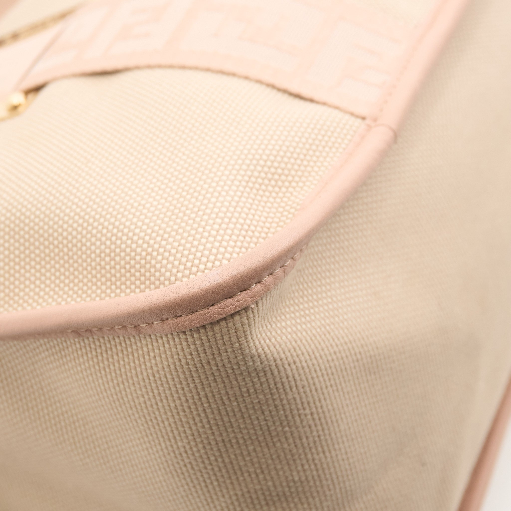 Fendi Canvas Beige & Pink Small Duffle Bag