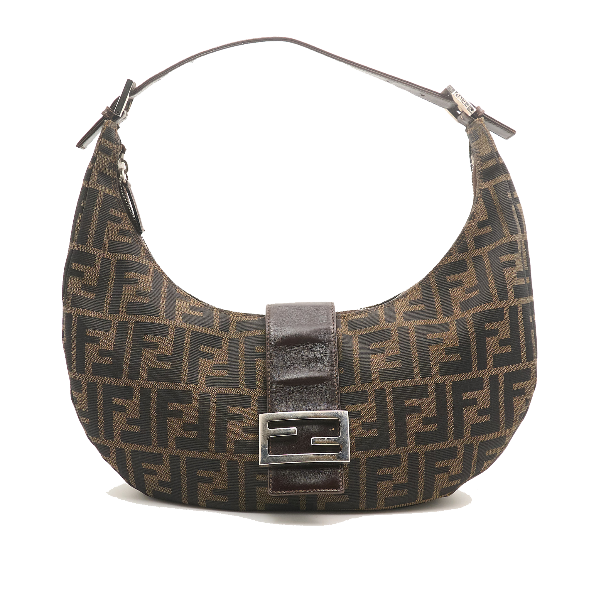 Fendi Zucca Croissant Hobo Bag