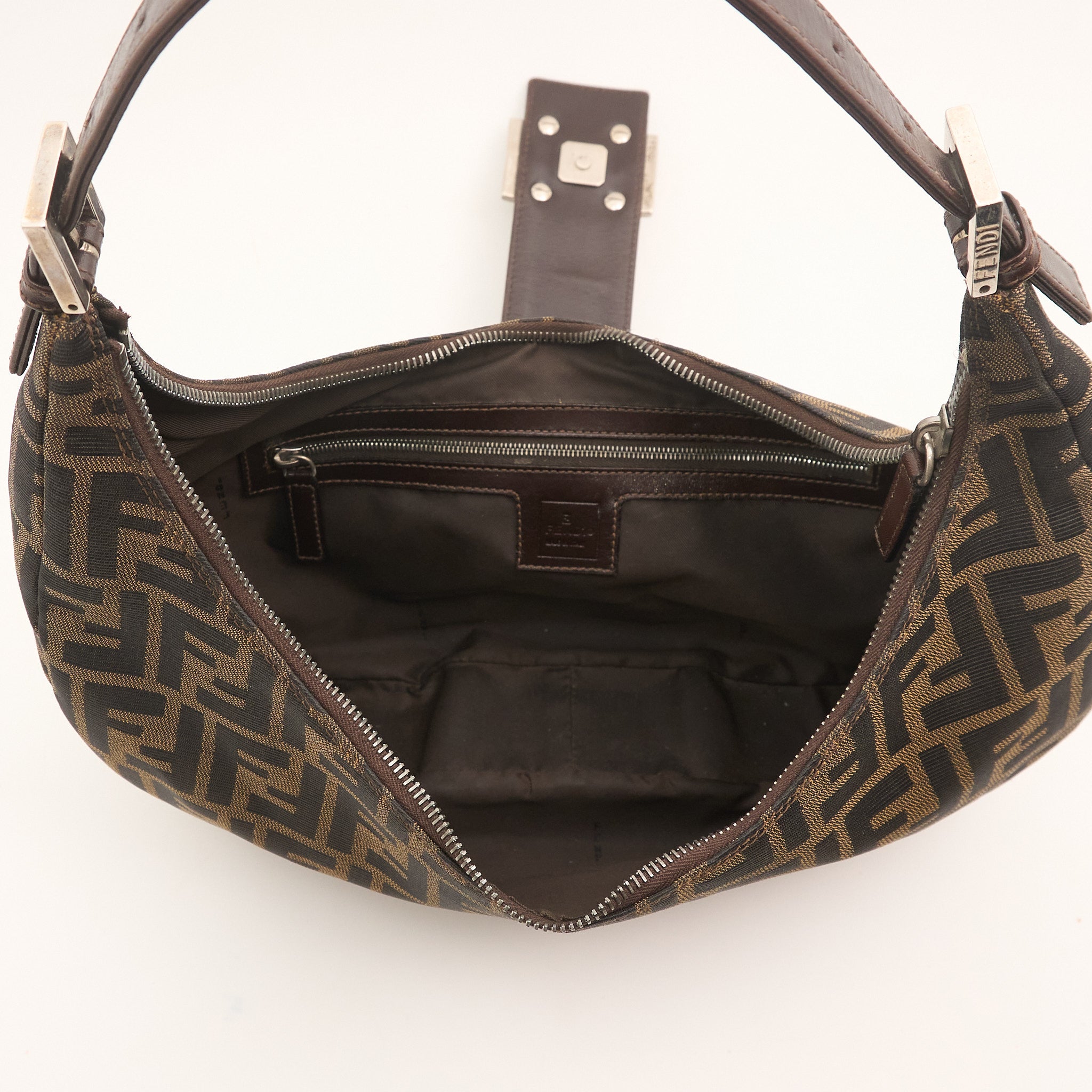 Fendi Zucca Croissant Hobo Bag