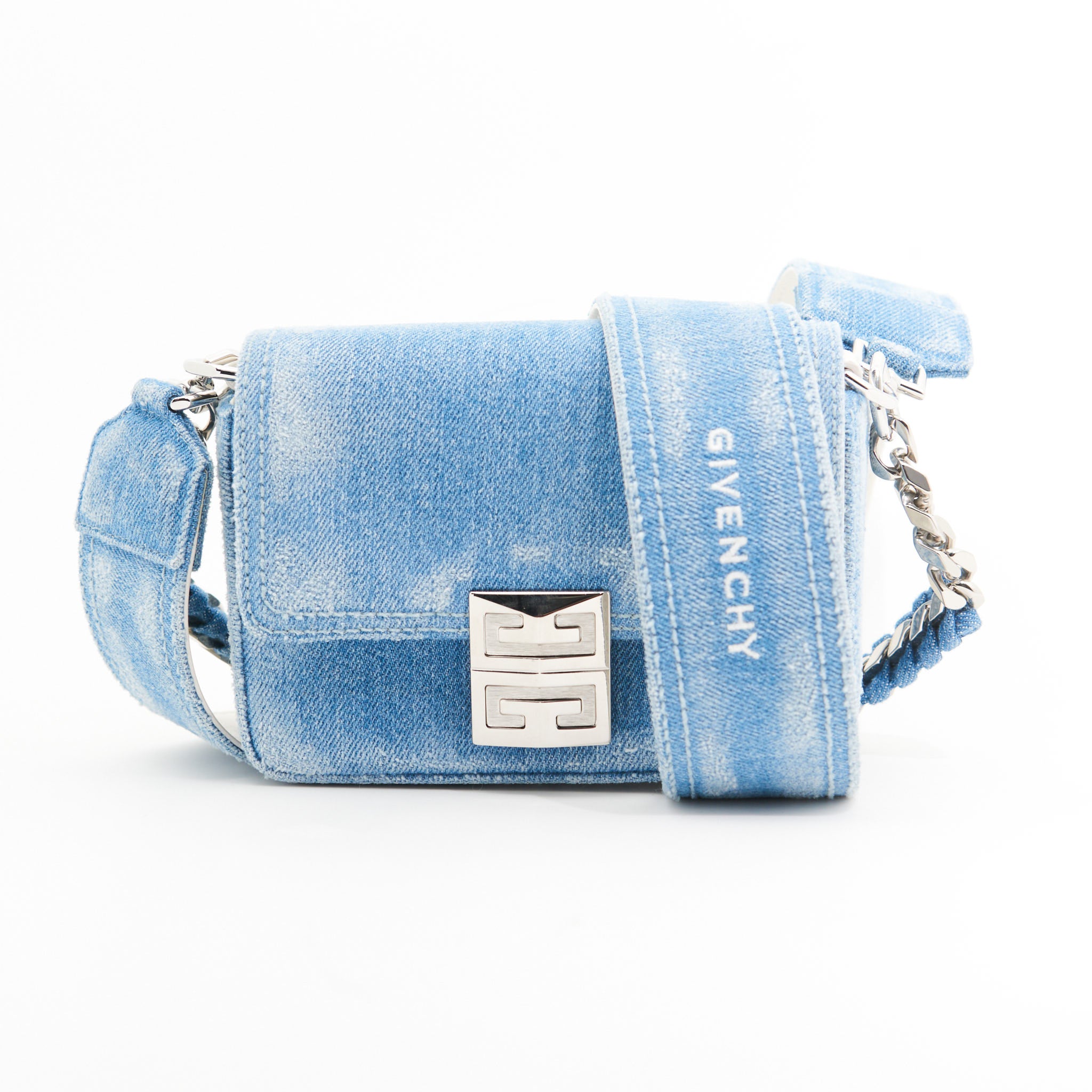 Givenchy Denim 4G Handbag in Blue Denim