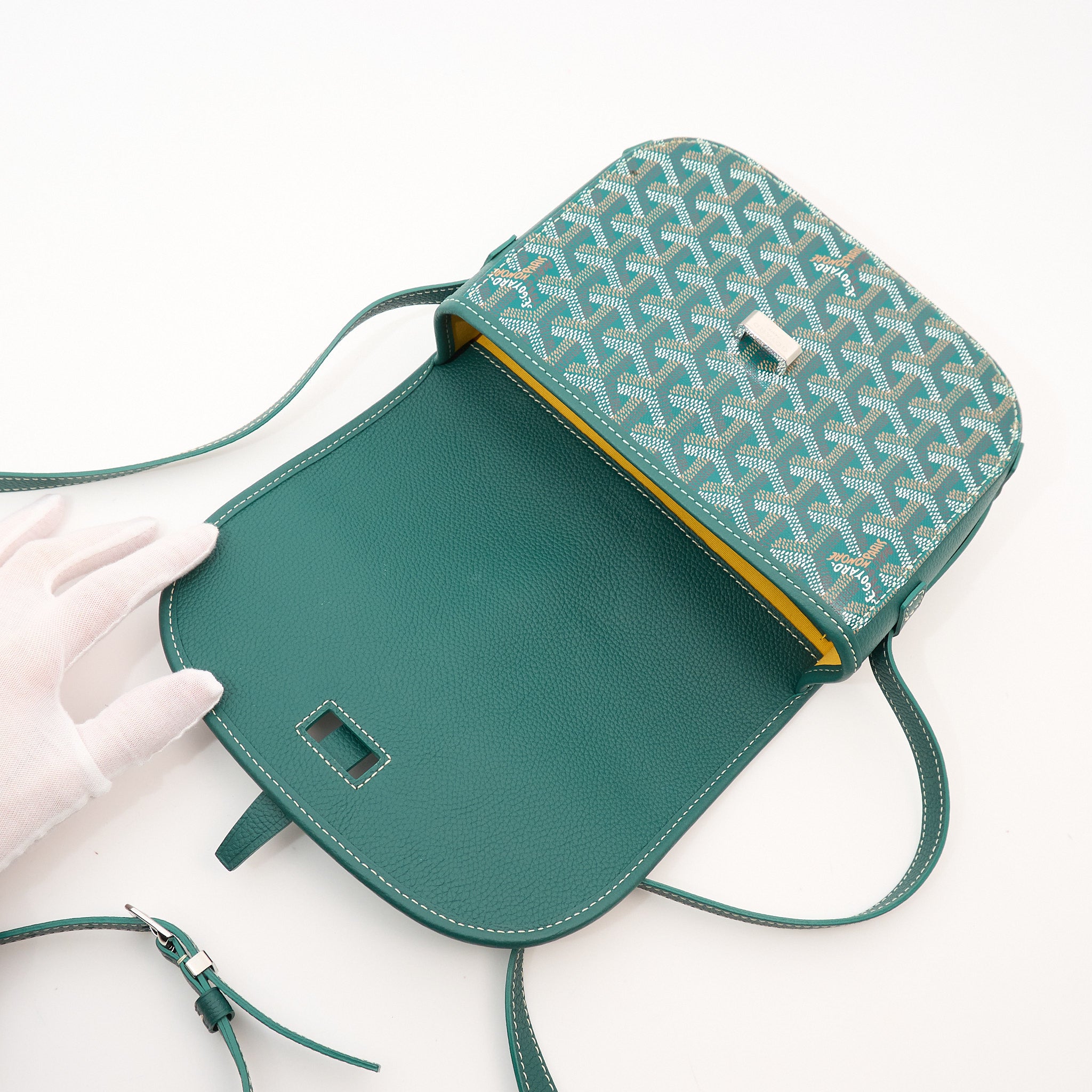 Goyard Belvedere Messenger Green Bag PM
