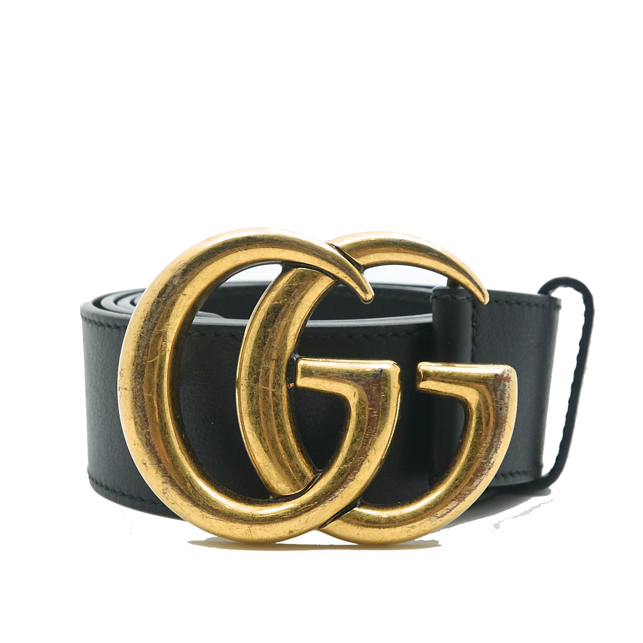 Gucci GG Black Leather Belt
