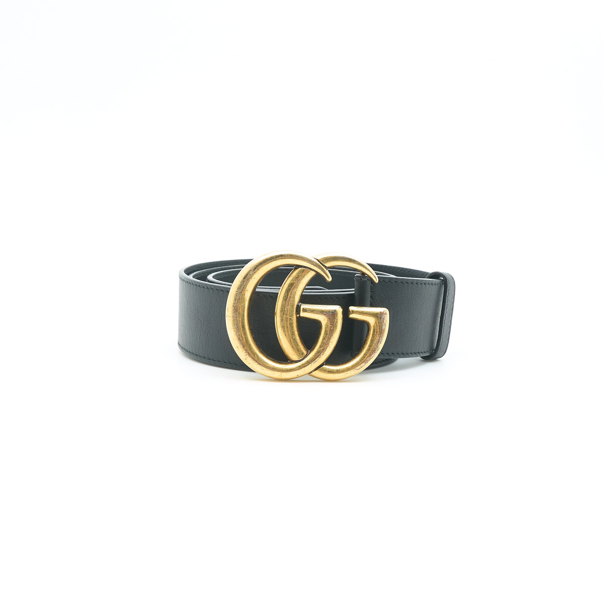 Gucci GG Black Leather Belt