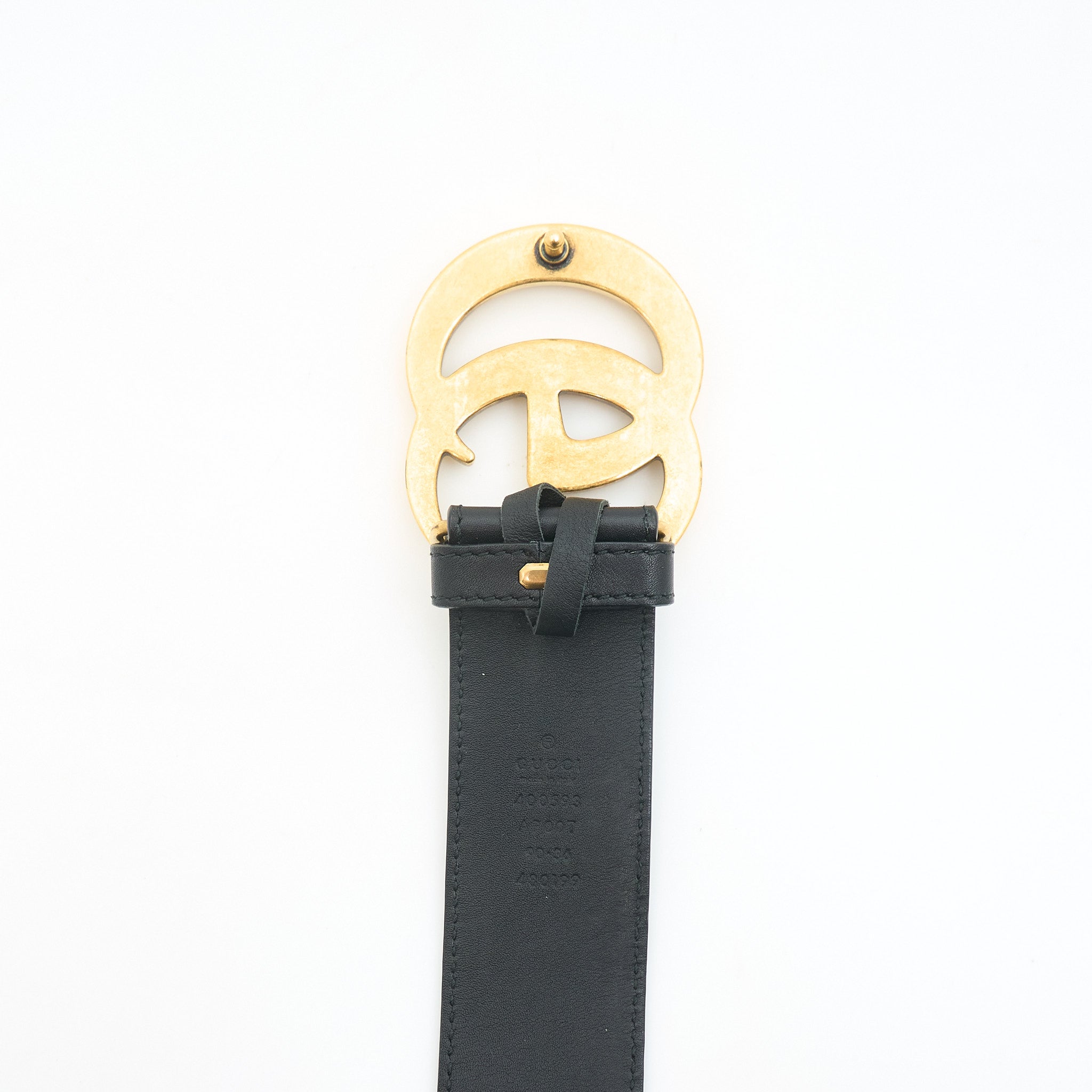 Gucci GG Black Leather Belt
