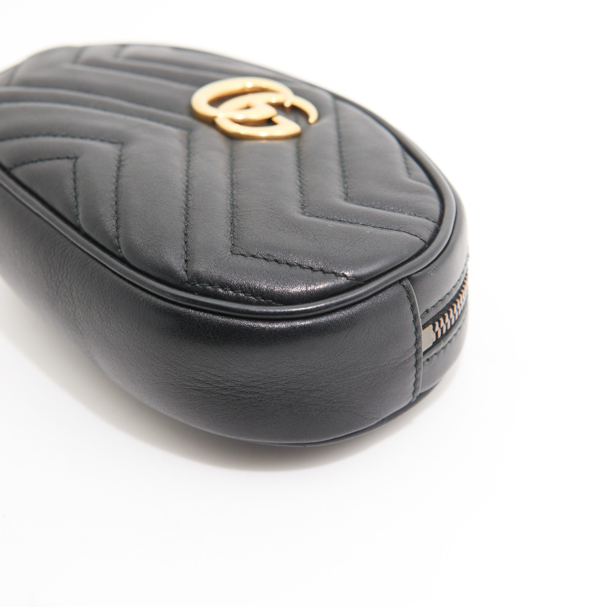 Gucci Black Leather Marmont Belt Bag