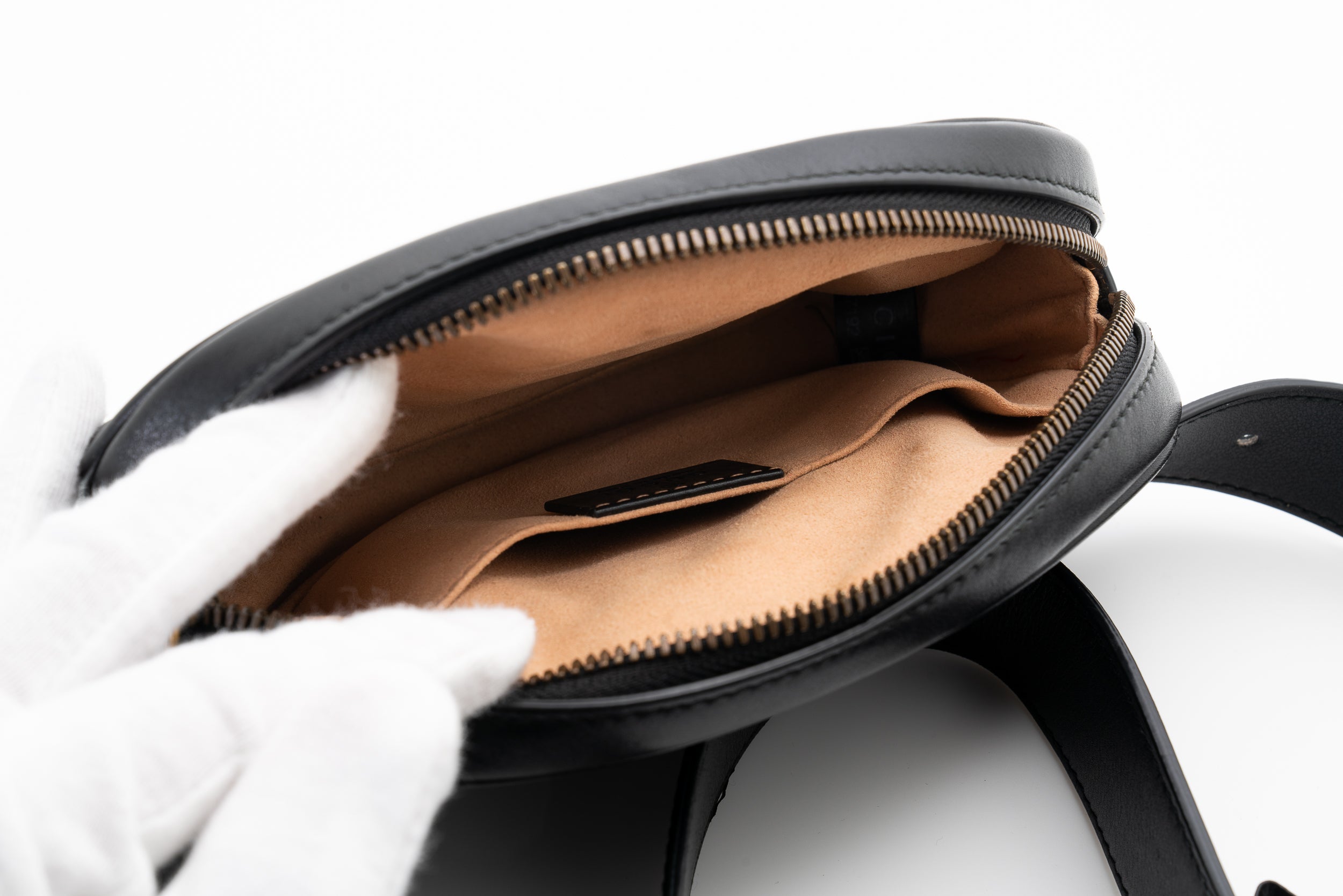 Gucci Black Leather Marmont Belt Bag