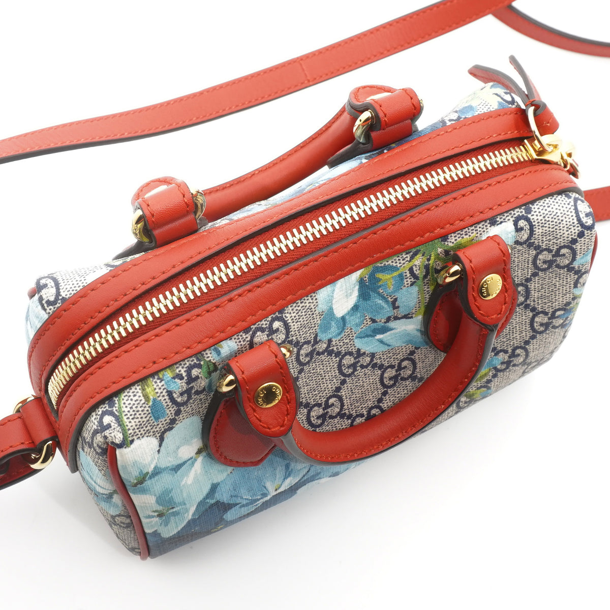 Gucci Mini Blooms Boston Bag Blue