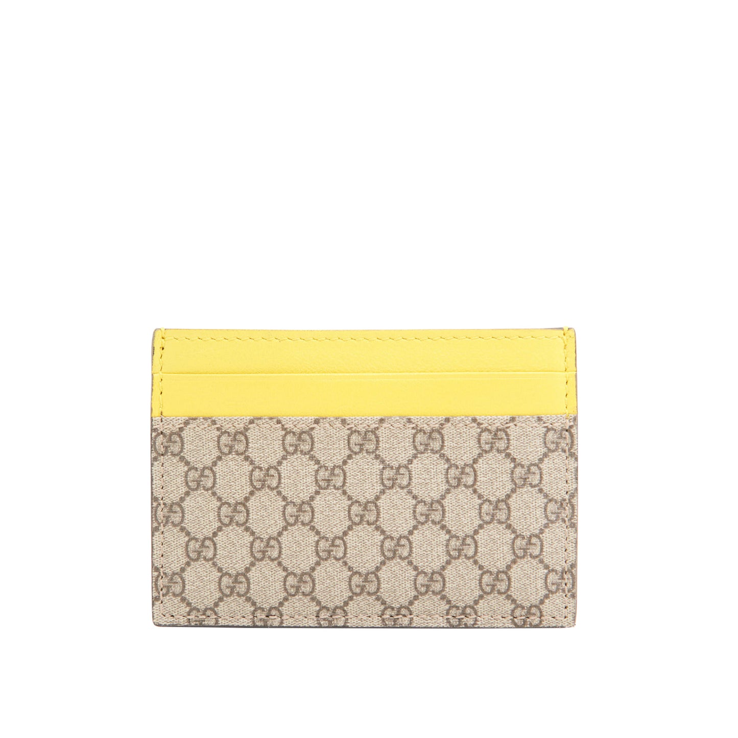 Gucci Canvas Card Wallet in Yellow