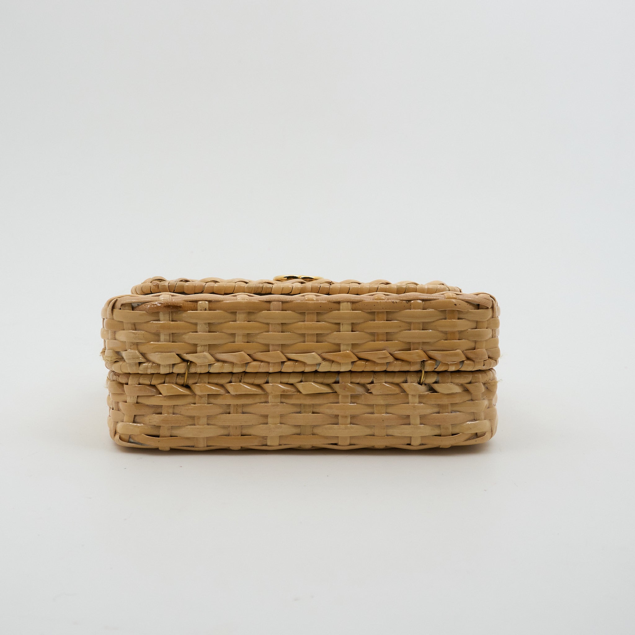 Gucci Glazed Wicker Mini Cestino Shoulder Bag