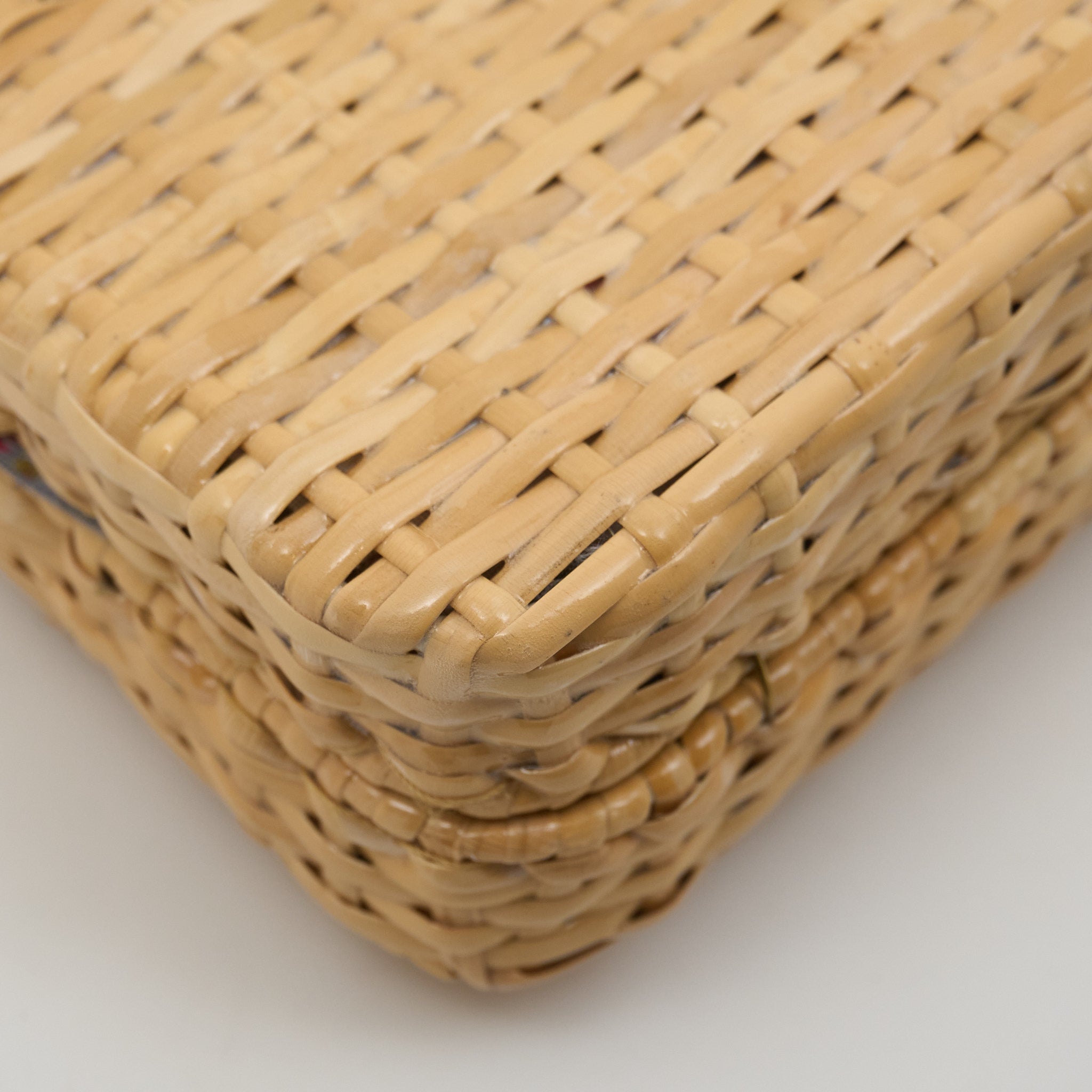 Gucci Glazed Wicker Mini Cestino Shoulder Bag