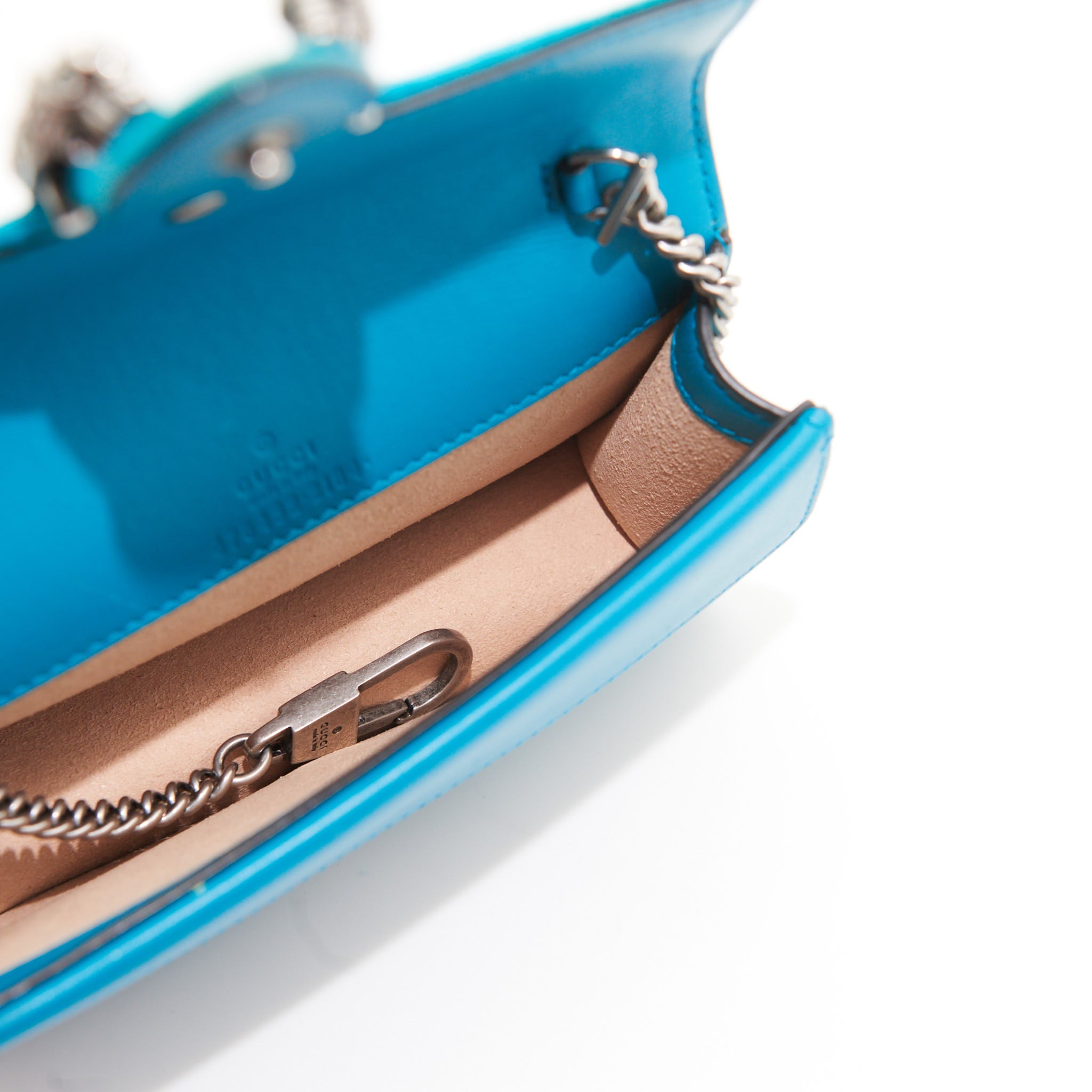 Gucci Velvet Broadway Crystal G in Peacock Blue