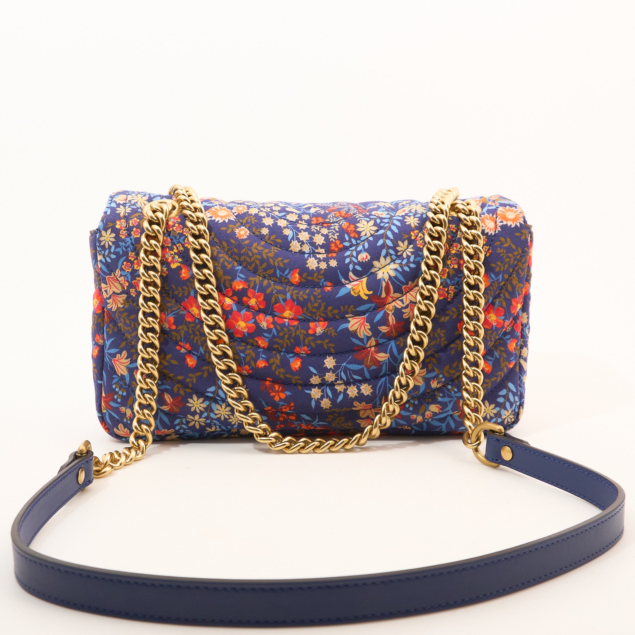 Gucci GG Marmont Small Floral Shoulder Flap Bag