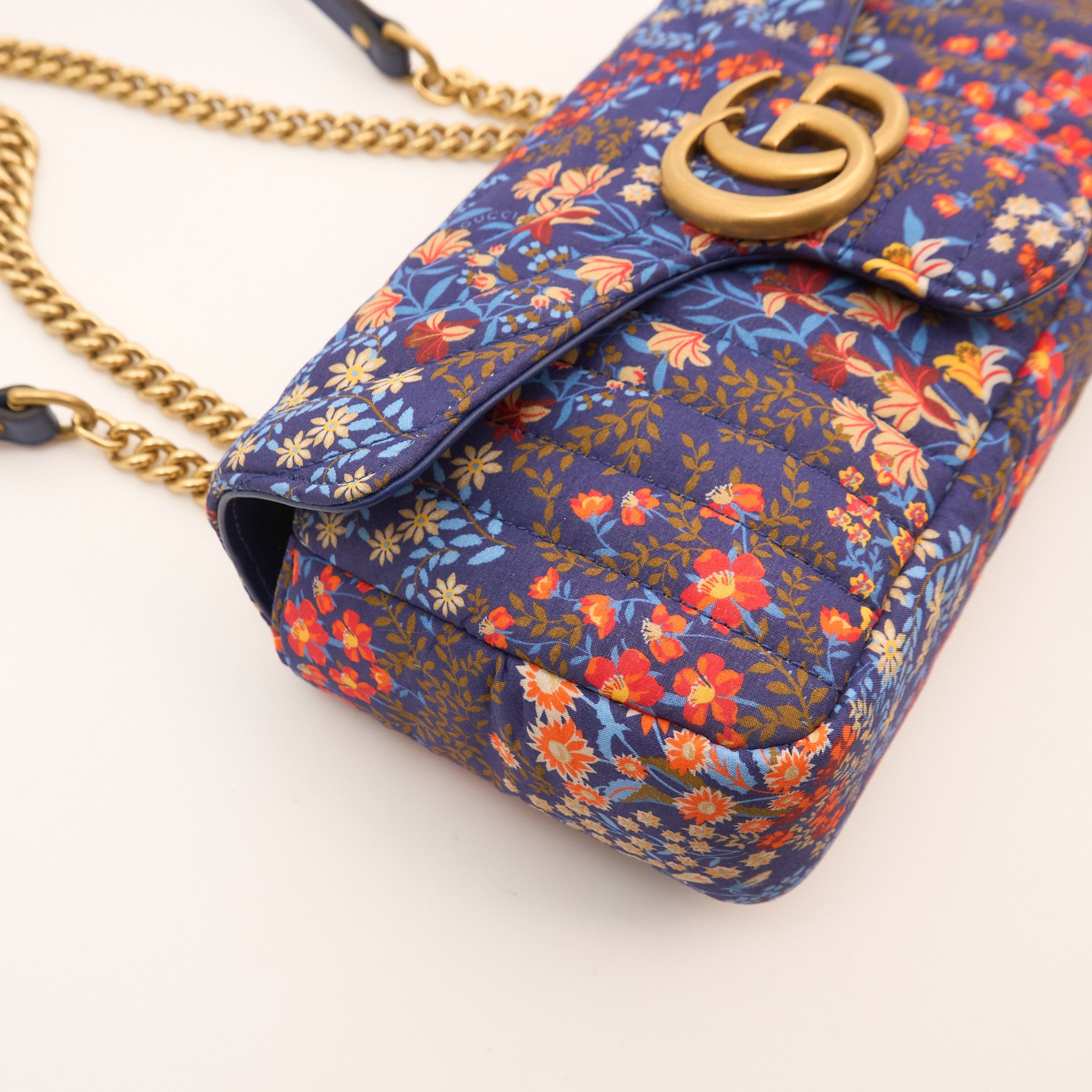 Gucci GG Marmont Small Floral Shoulder Flap Bag