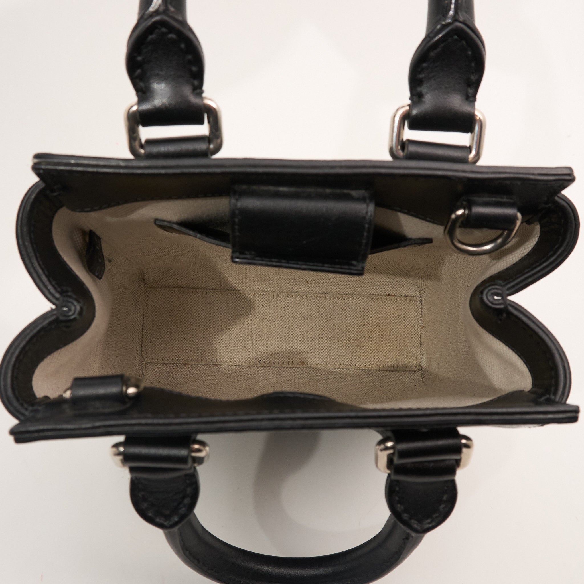 Gucci GG Embossed Tote in Black Leather