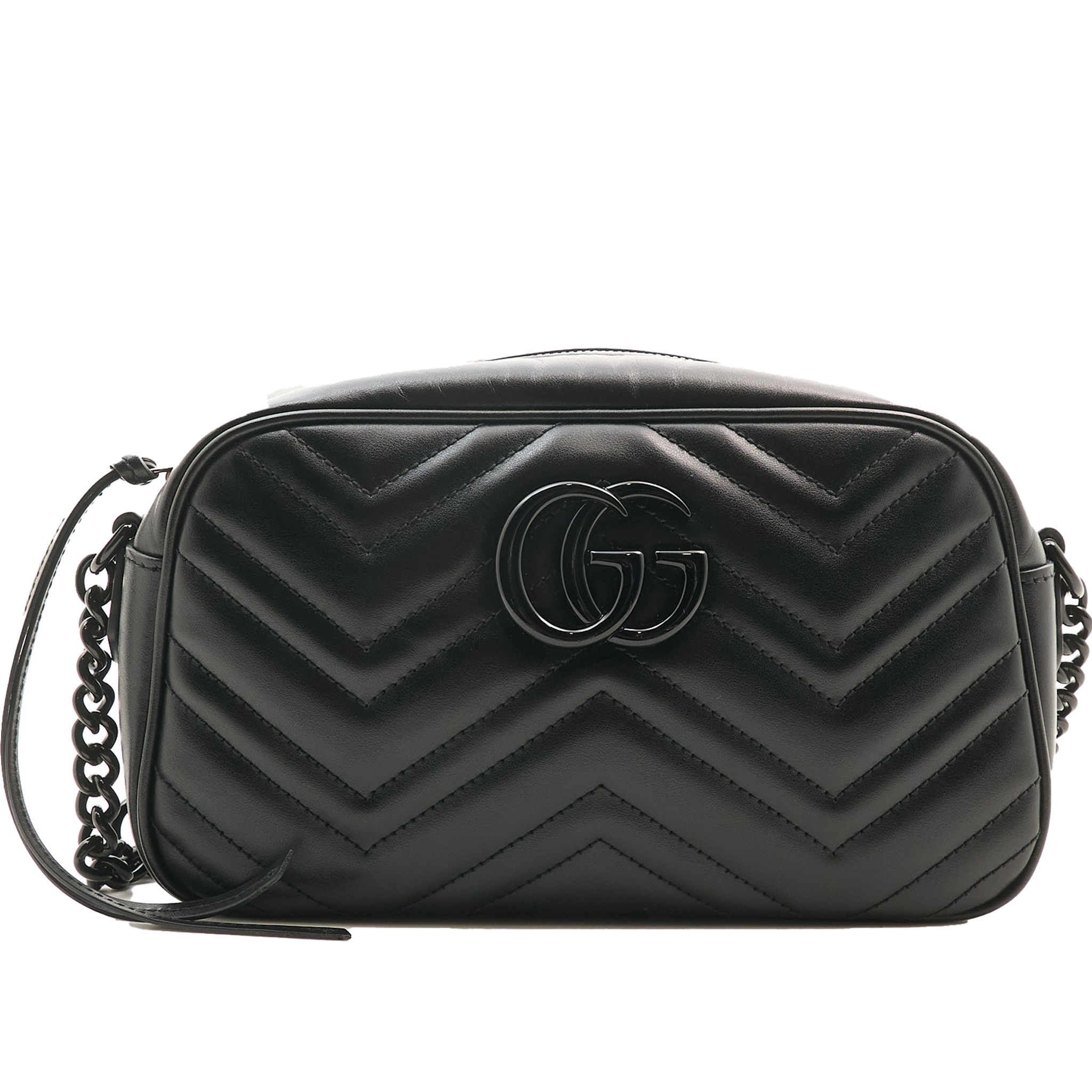 Gucci GG Black Marmont Matelassé Bag