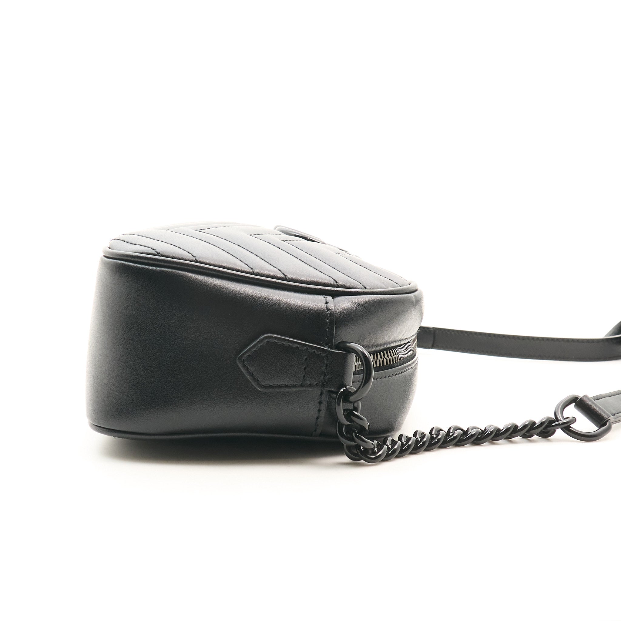 Gucci GG Black Marmont Matelassé Bag