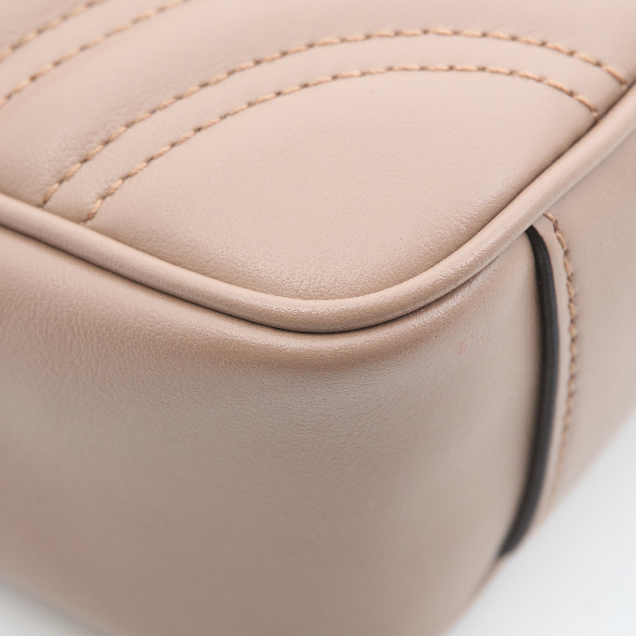 Gucci GG Marmont Small Matelassé Shoulder Flap Bag Nude Pink