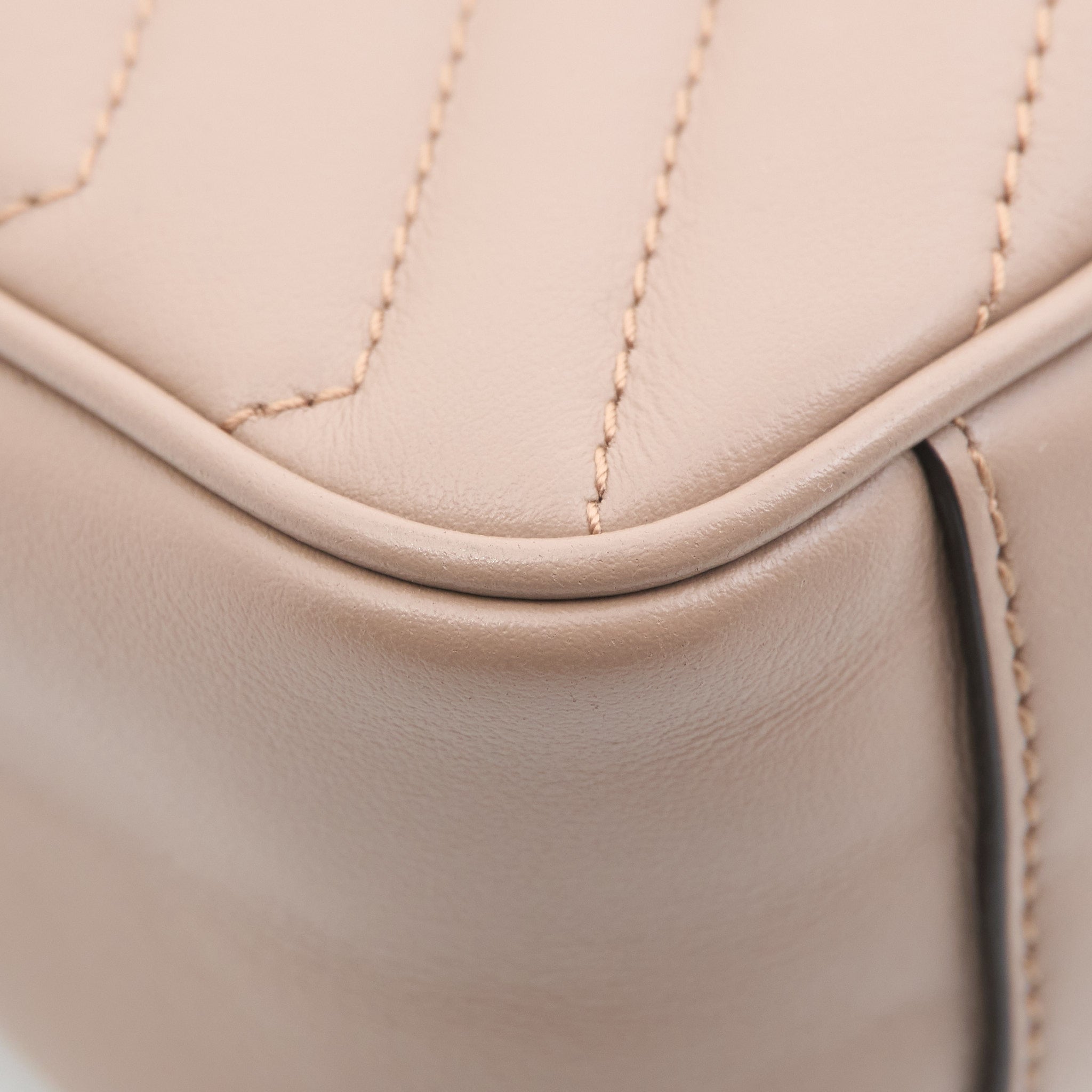 Gucci GG Marmont Small Matelassé Shoulder Flap Bag Nude Pink