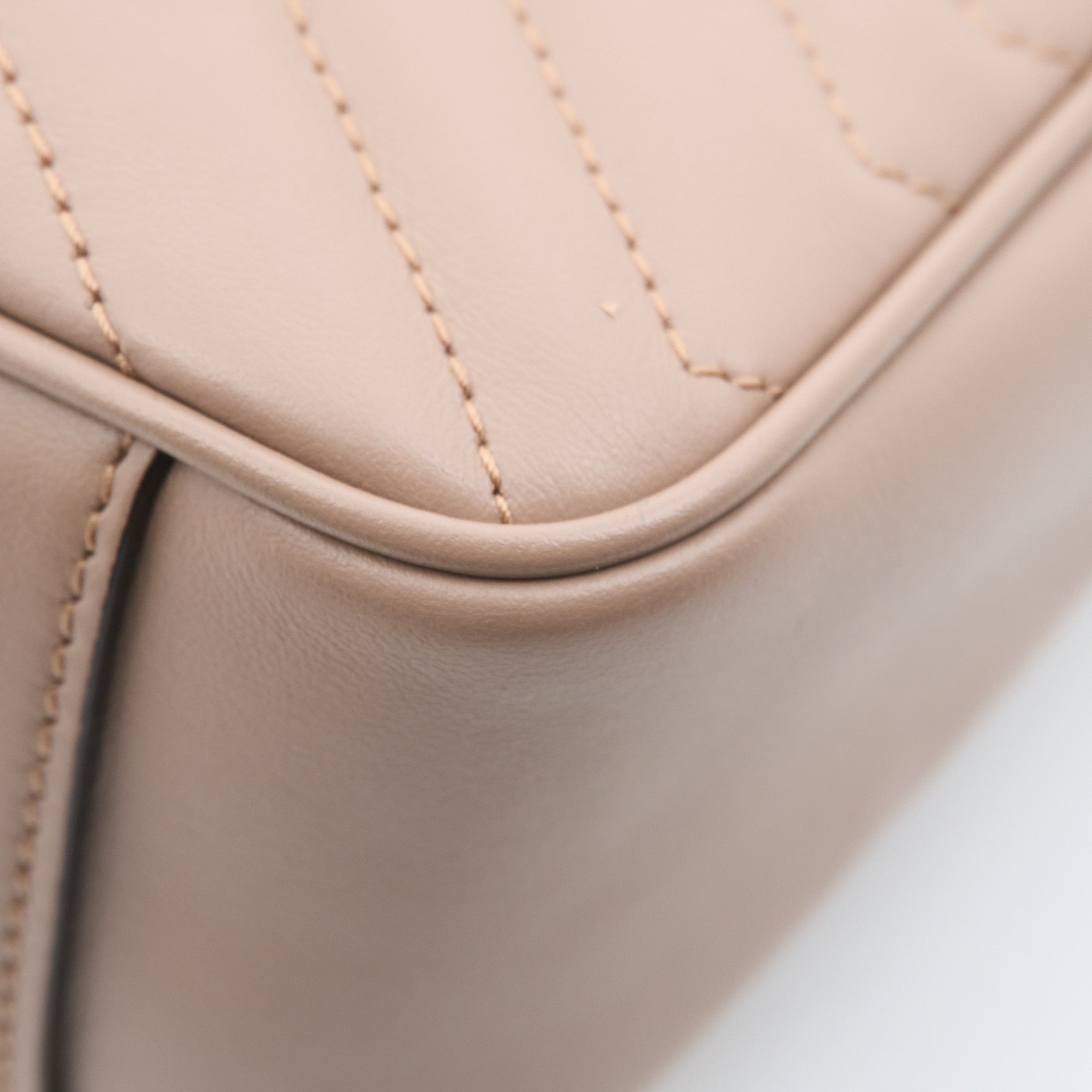 Gucci GG Marmont Small Matelassé Shoulder Flap Bag Nude Pink