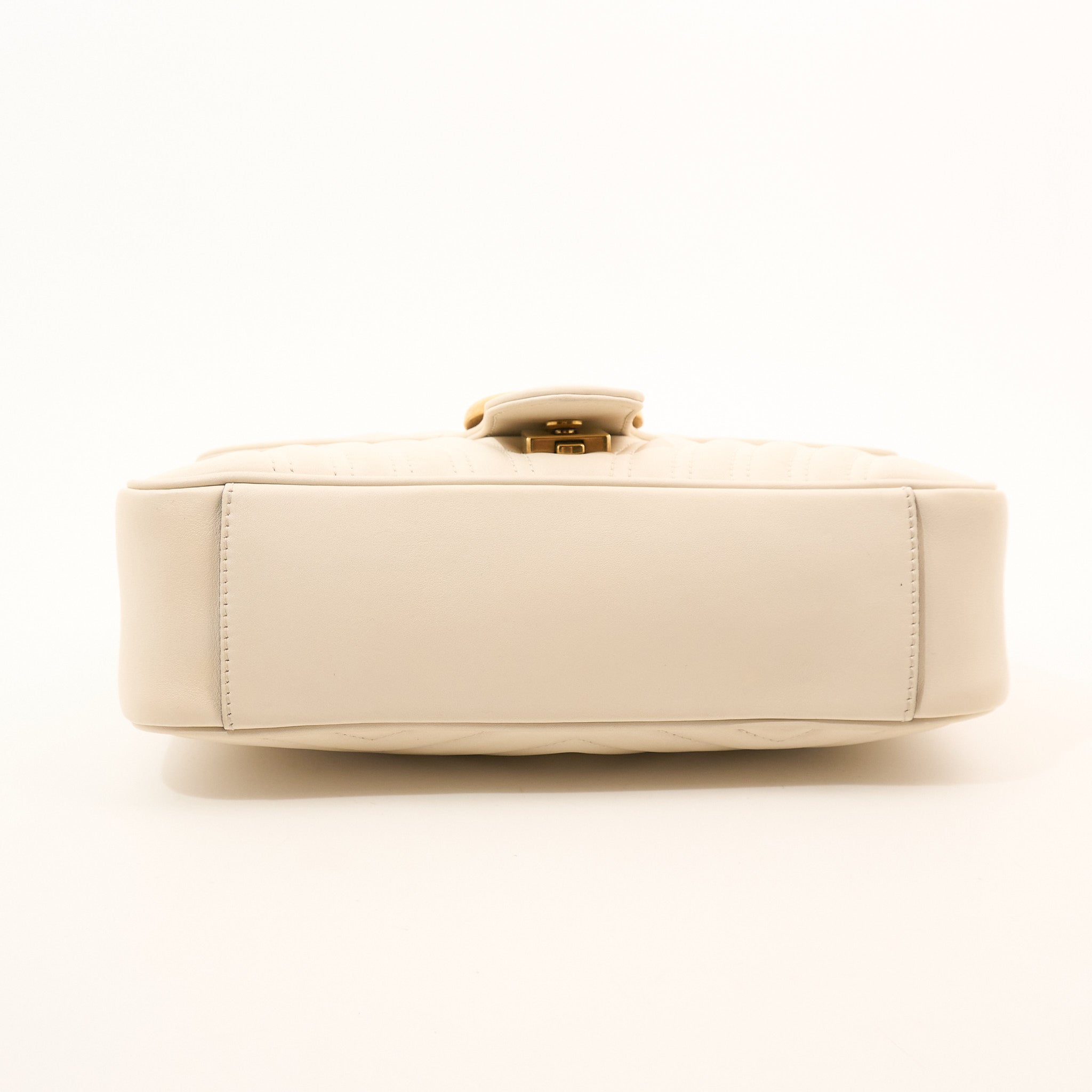 Gucci GG Marmont Small Matelassé Shoulder Flap Bag White