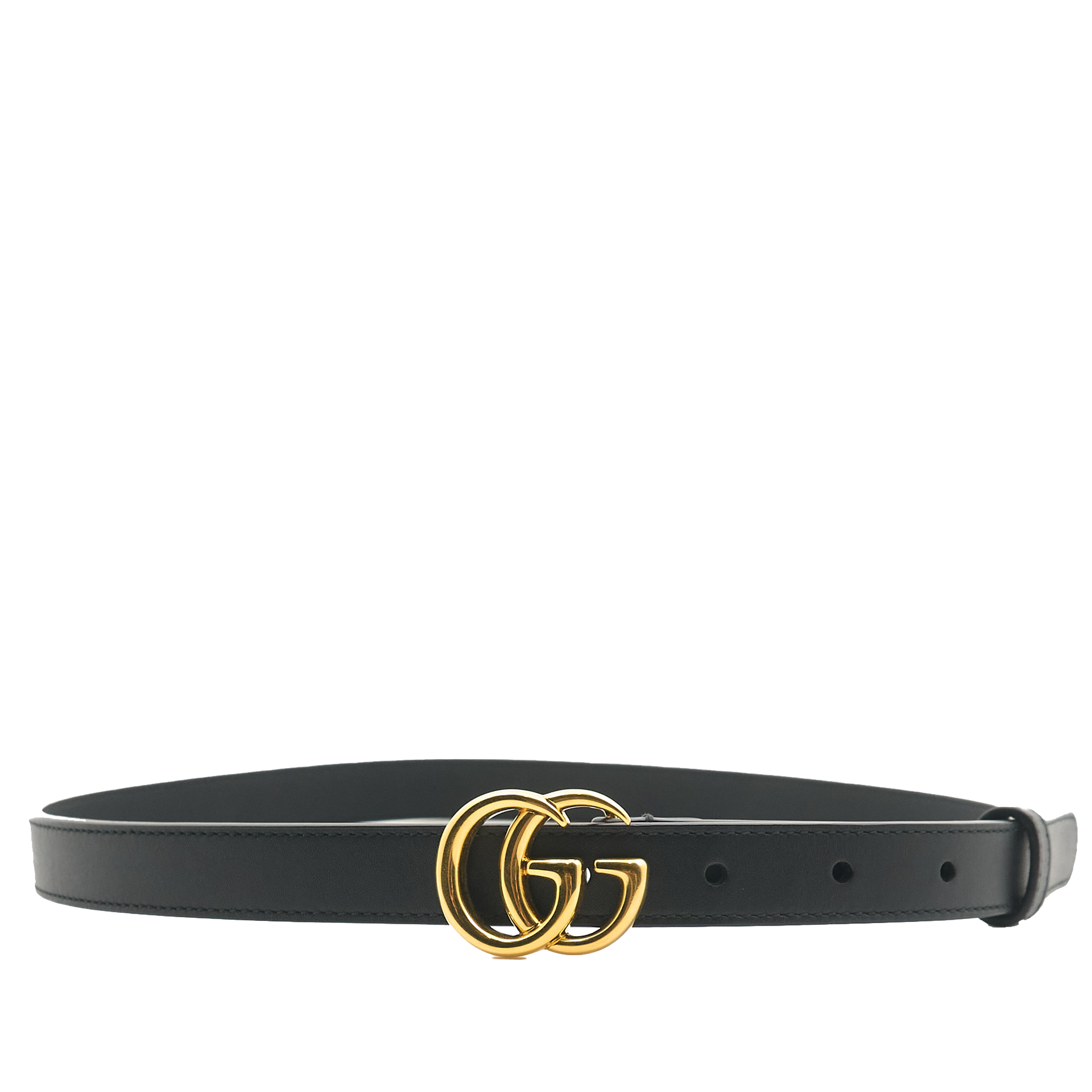 Gucci GG Marmont Thin Belt Black Size 75