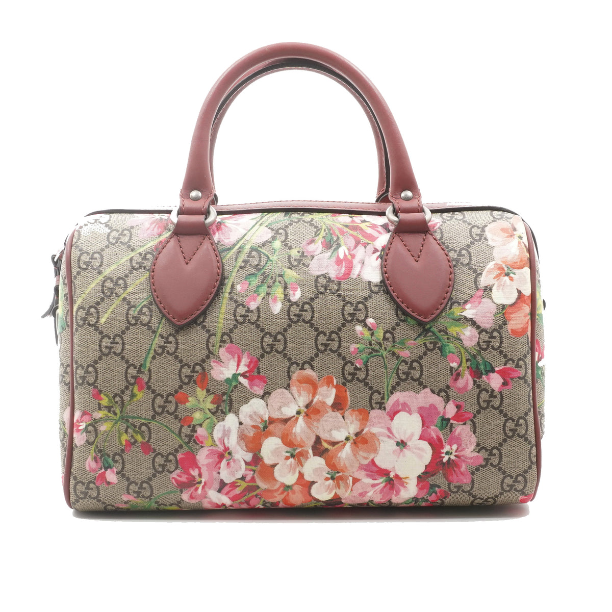 Gucci GG Supreme Blooms Boston Bag Pink