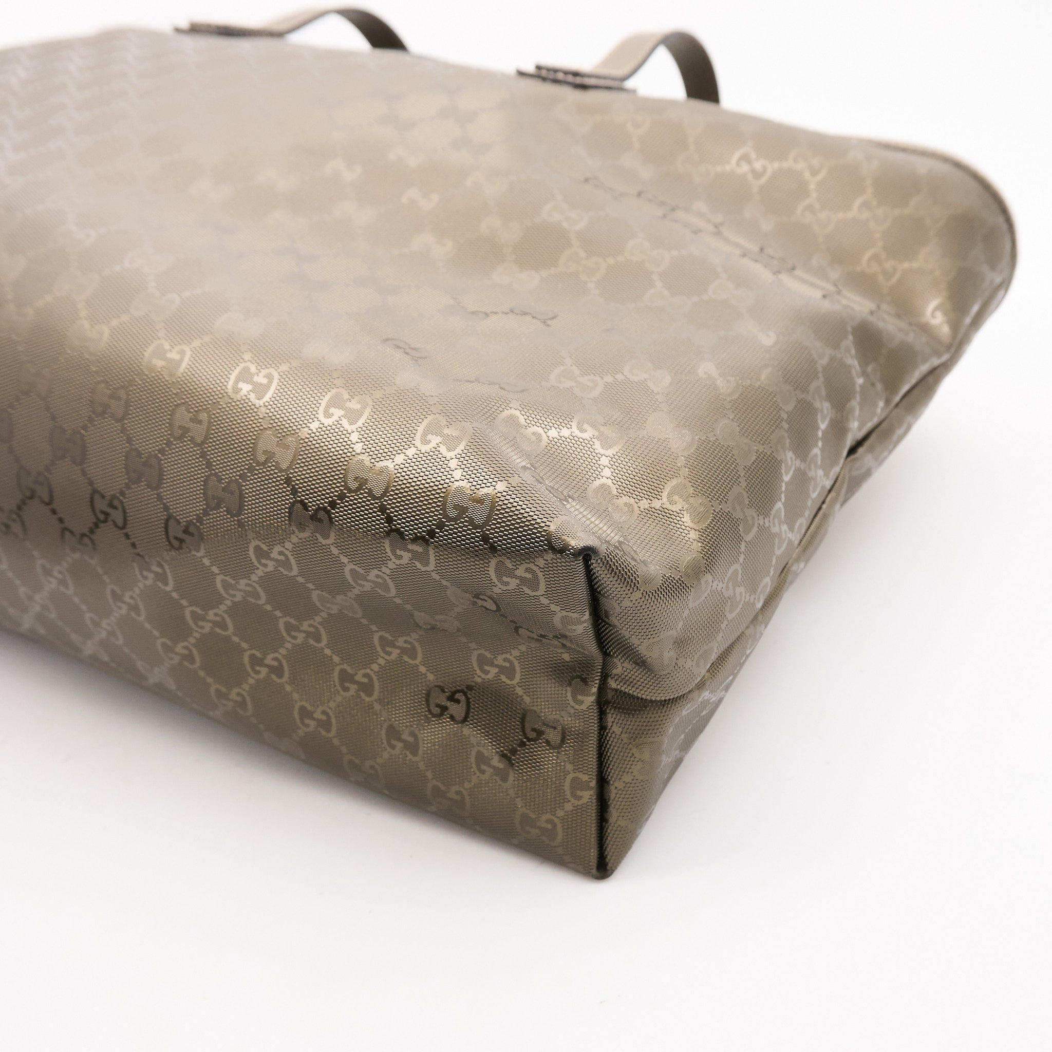 Gucci GG Supreme Canvas Tote Champagne Gold