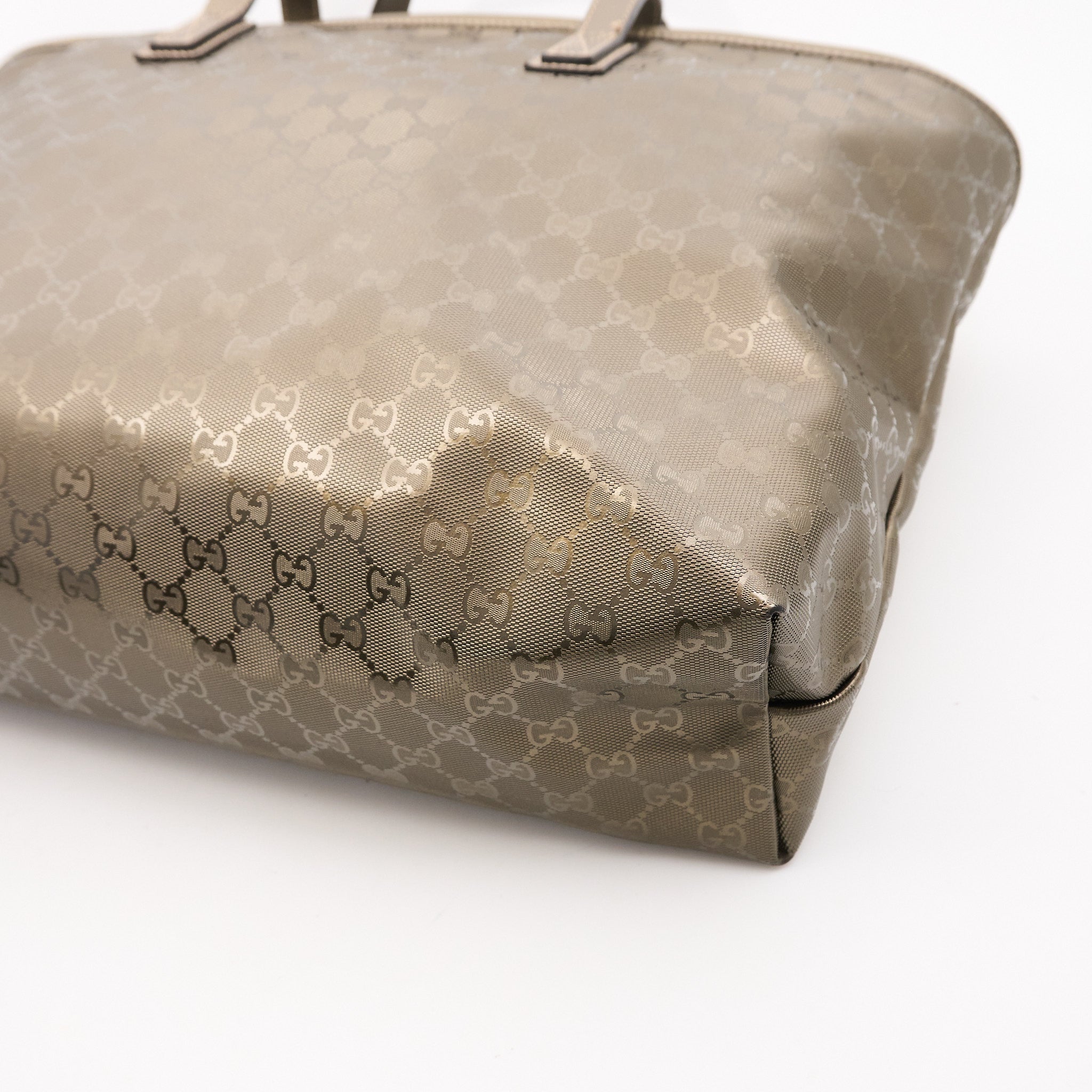 Gucci GG Supreme Canvas Tote Champagne Gold