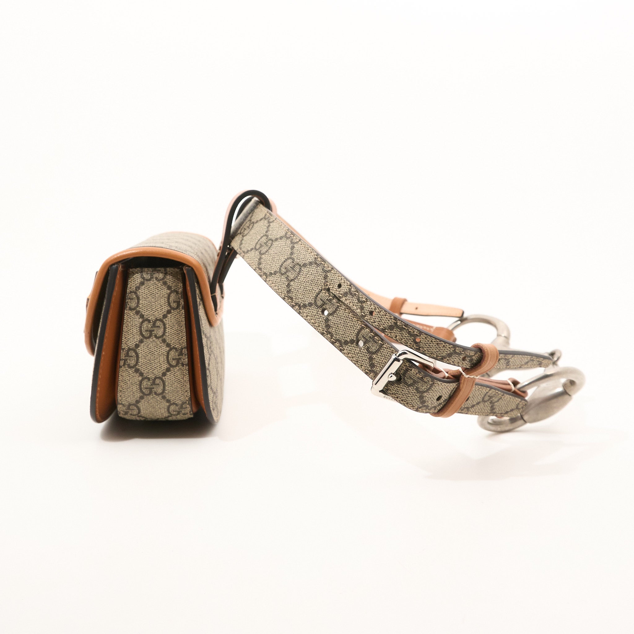 Gucci GG Supreme Mini Bamboo Belt Bag