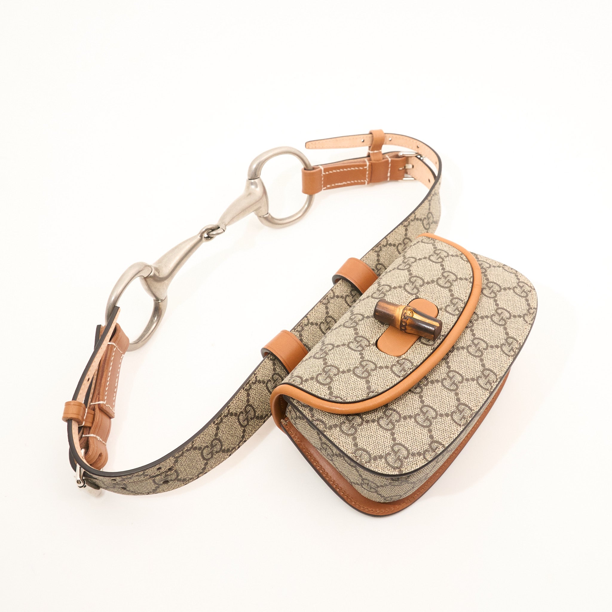 Gucci GG Supreme Mini Bamboo Belt Bag