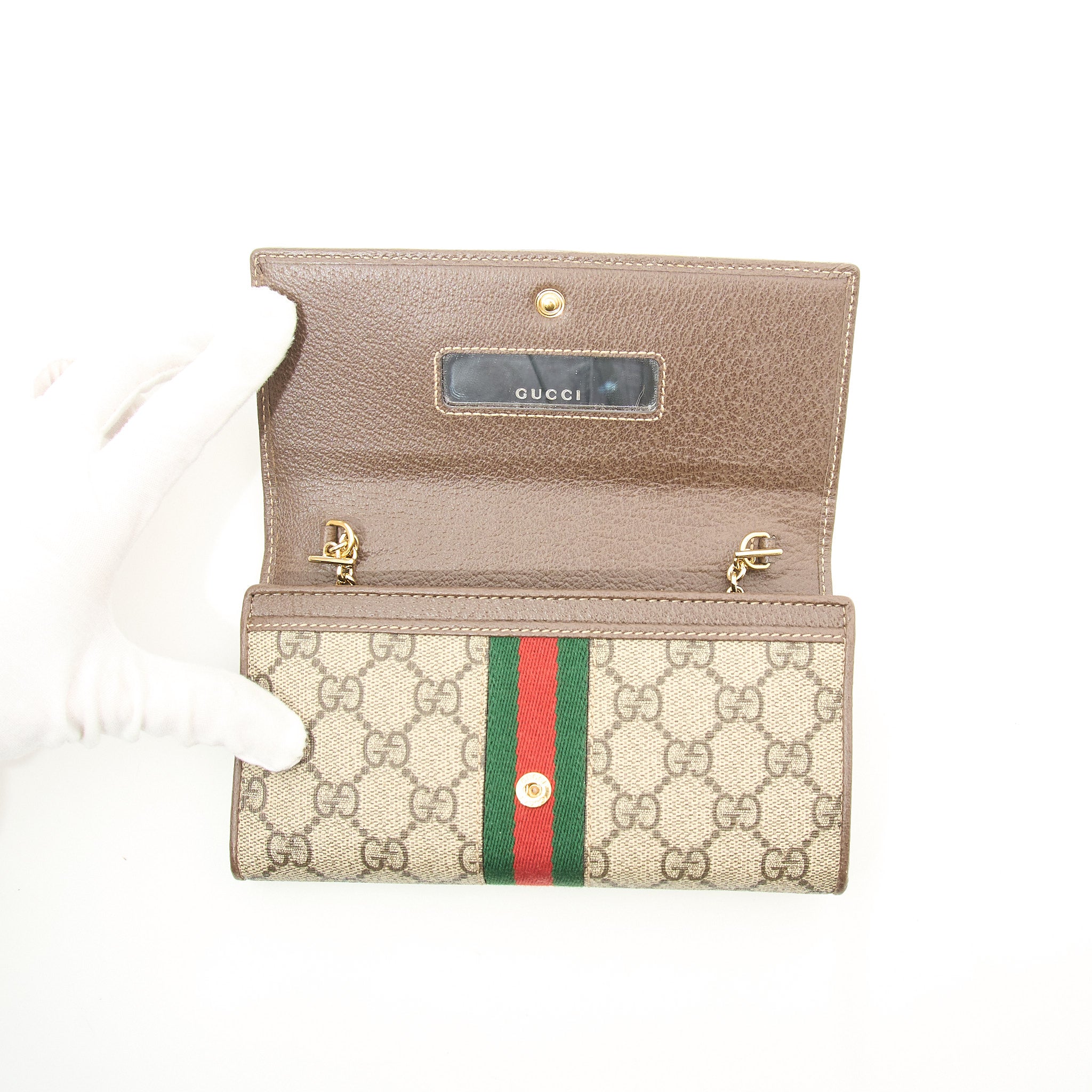 Gucci GG Supreme Wallet on Chain