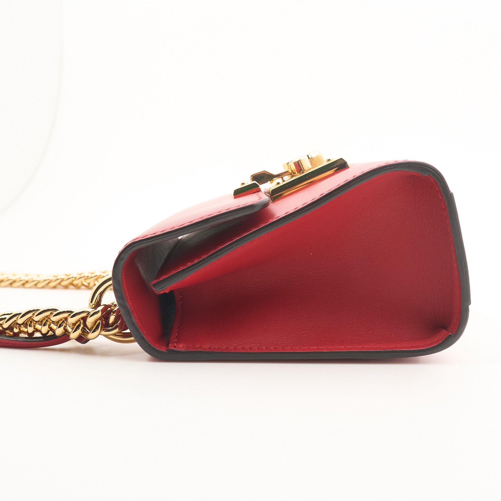 Gucci Guccissima Padlock Bag in Pelle Rosso